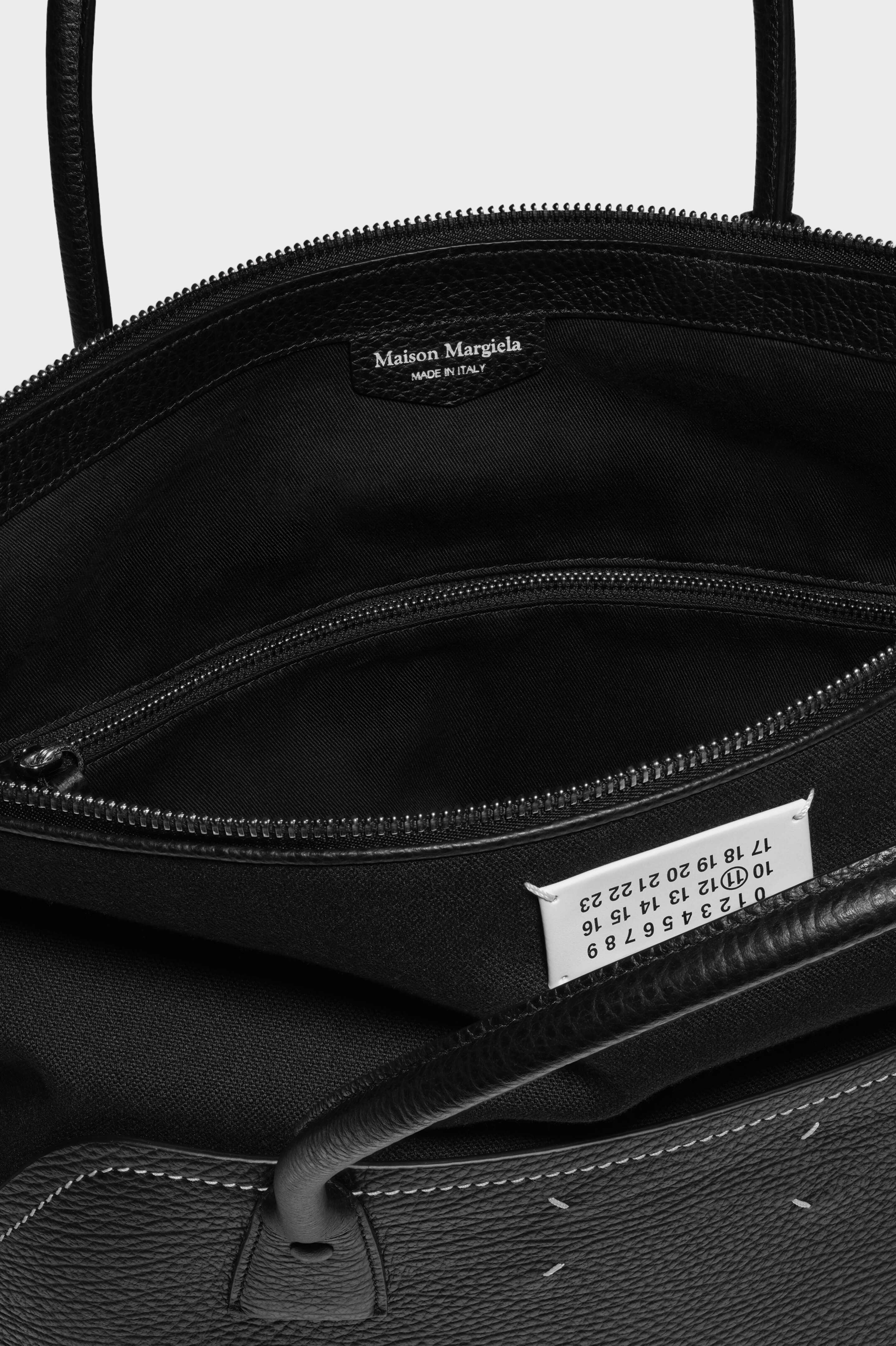 Black Leather Large 5AC Shopping Bag | Maison Margiela