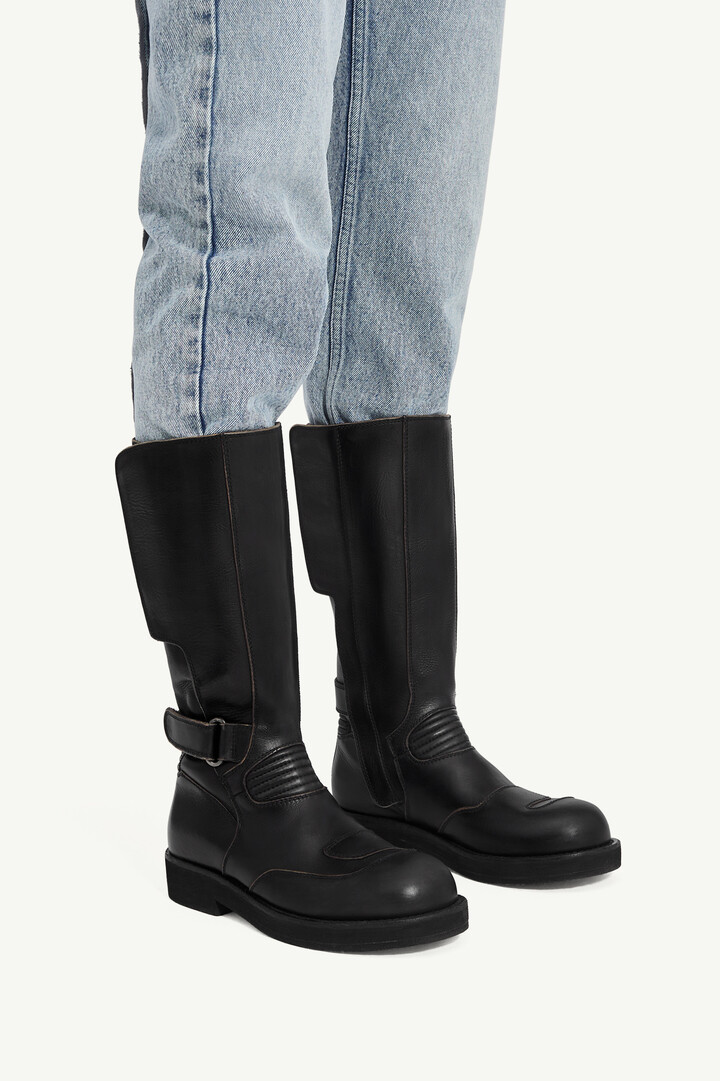 Men's Calf Leather Biker Boots | MM6