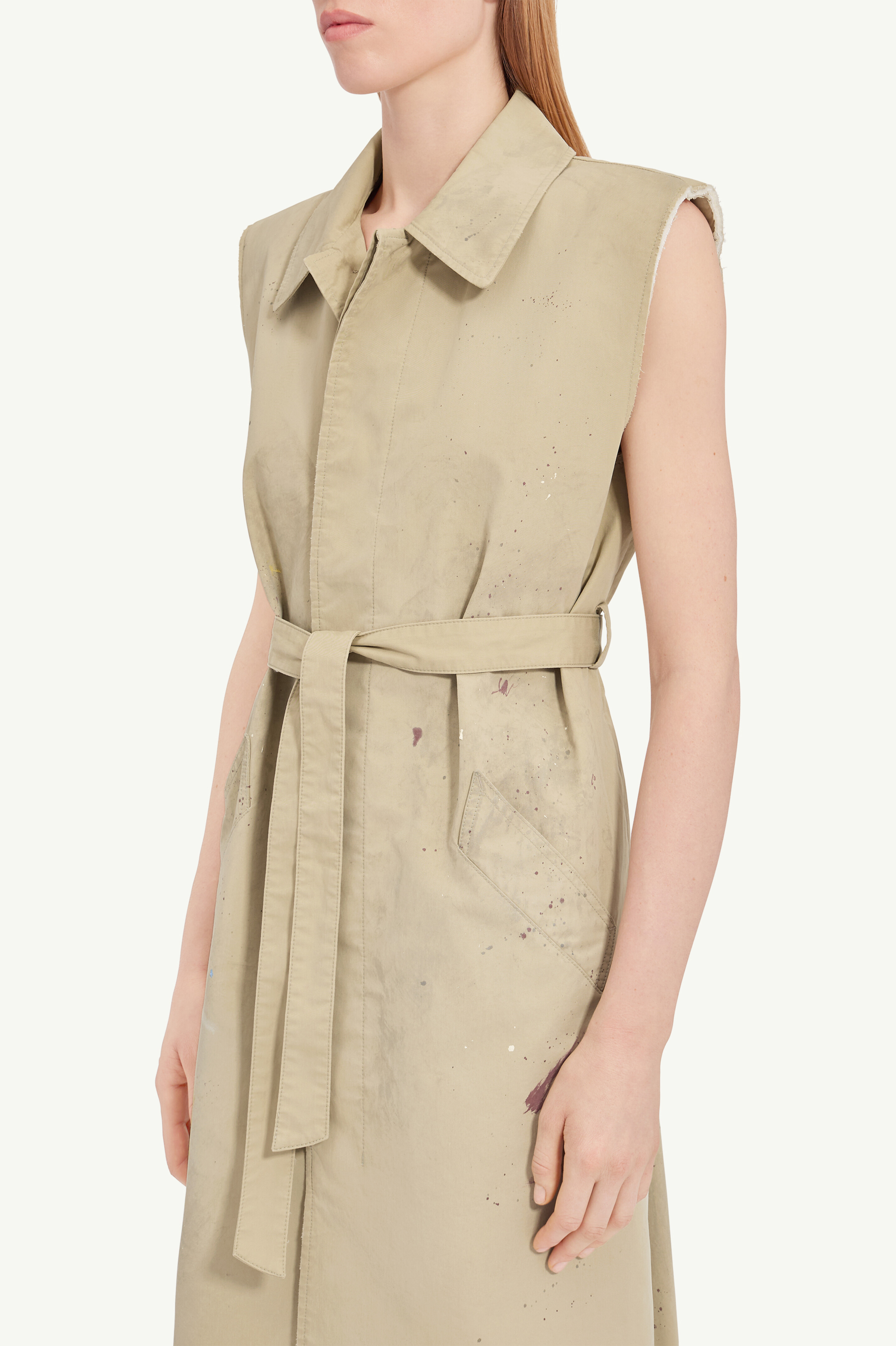 Sleeveless Trench Coat