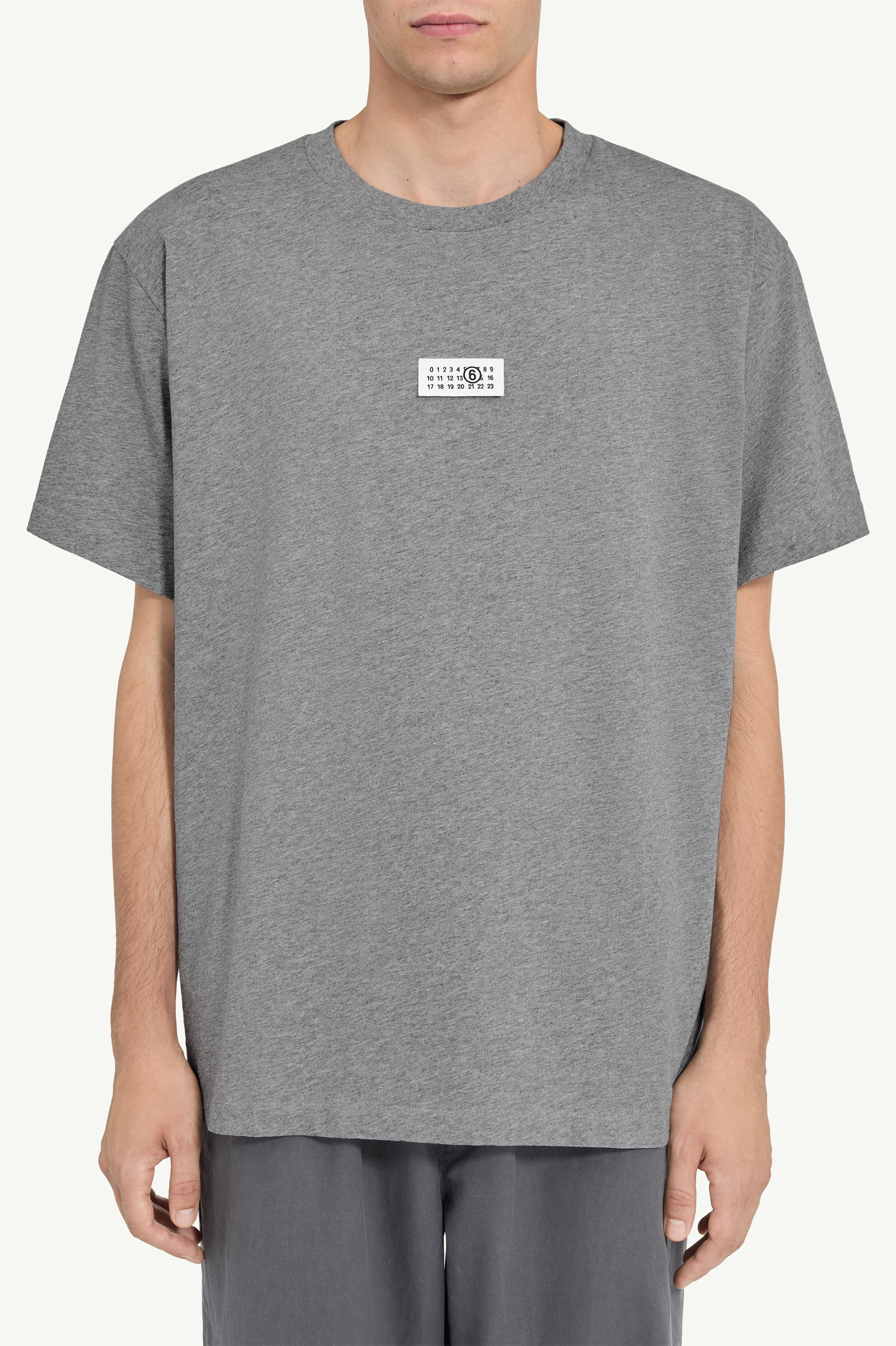 Gray Numeric cotton T-shirt | MM6 Official