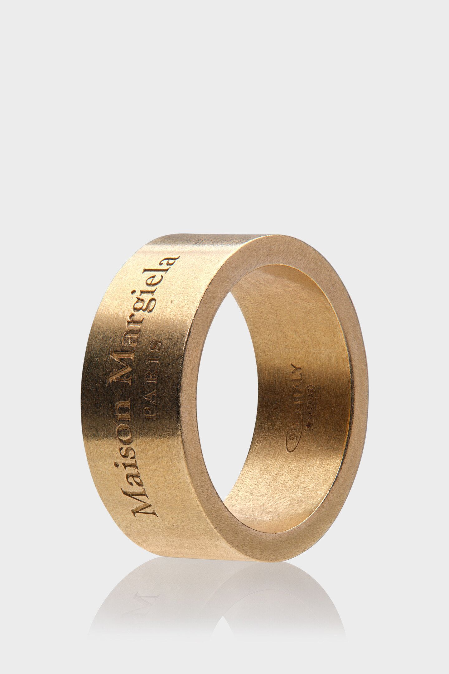正規品【Maison Margiela】 Gold Logo Ring リング Maison Margiela: Gold Logo Ring | SSENSE