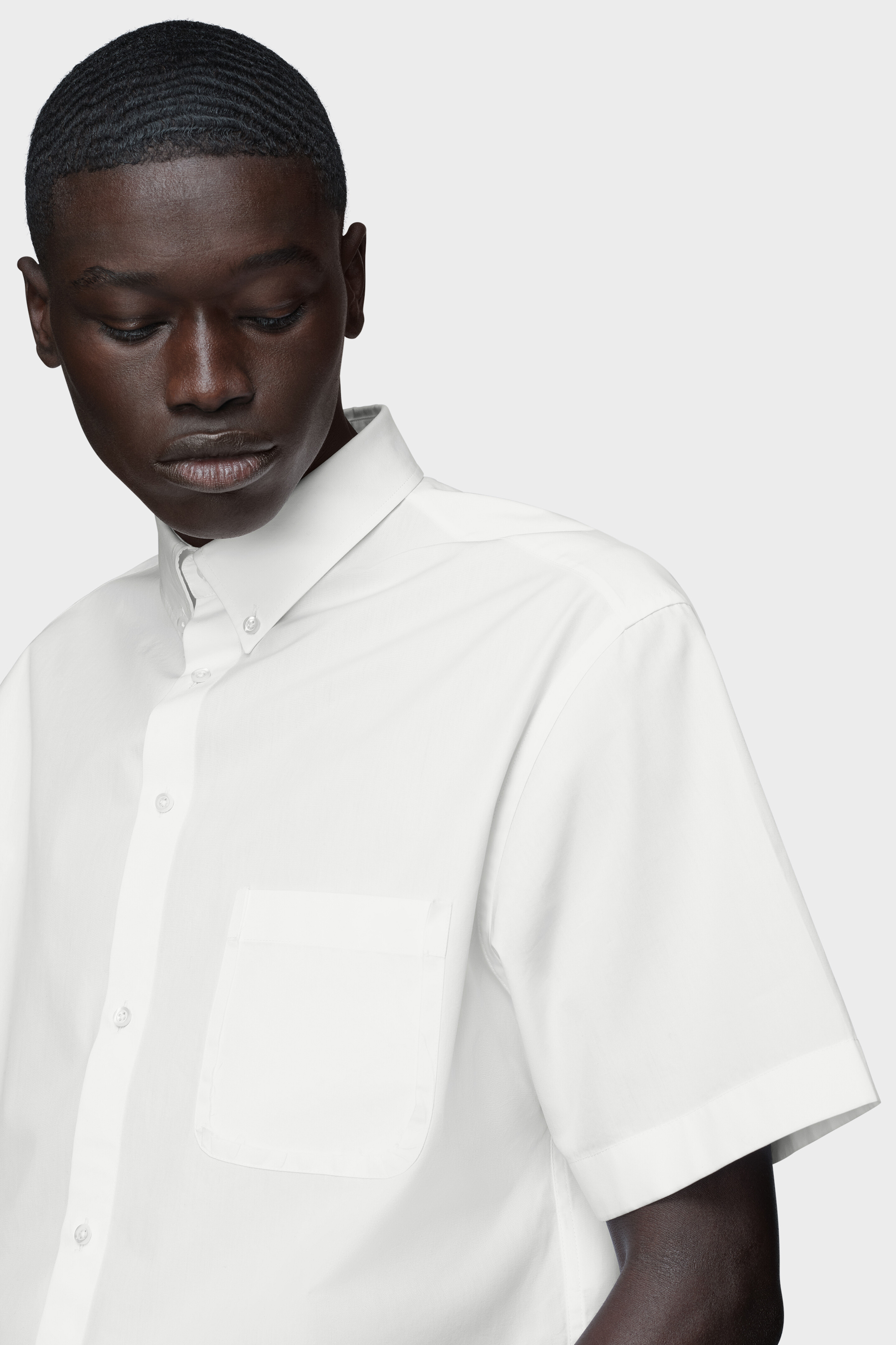 Maison Margiela メゾンマルジェラ　半袖シャツ Men's Blue Cotton Short-Sleeved Shirt | Maison Margiela
