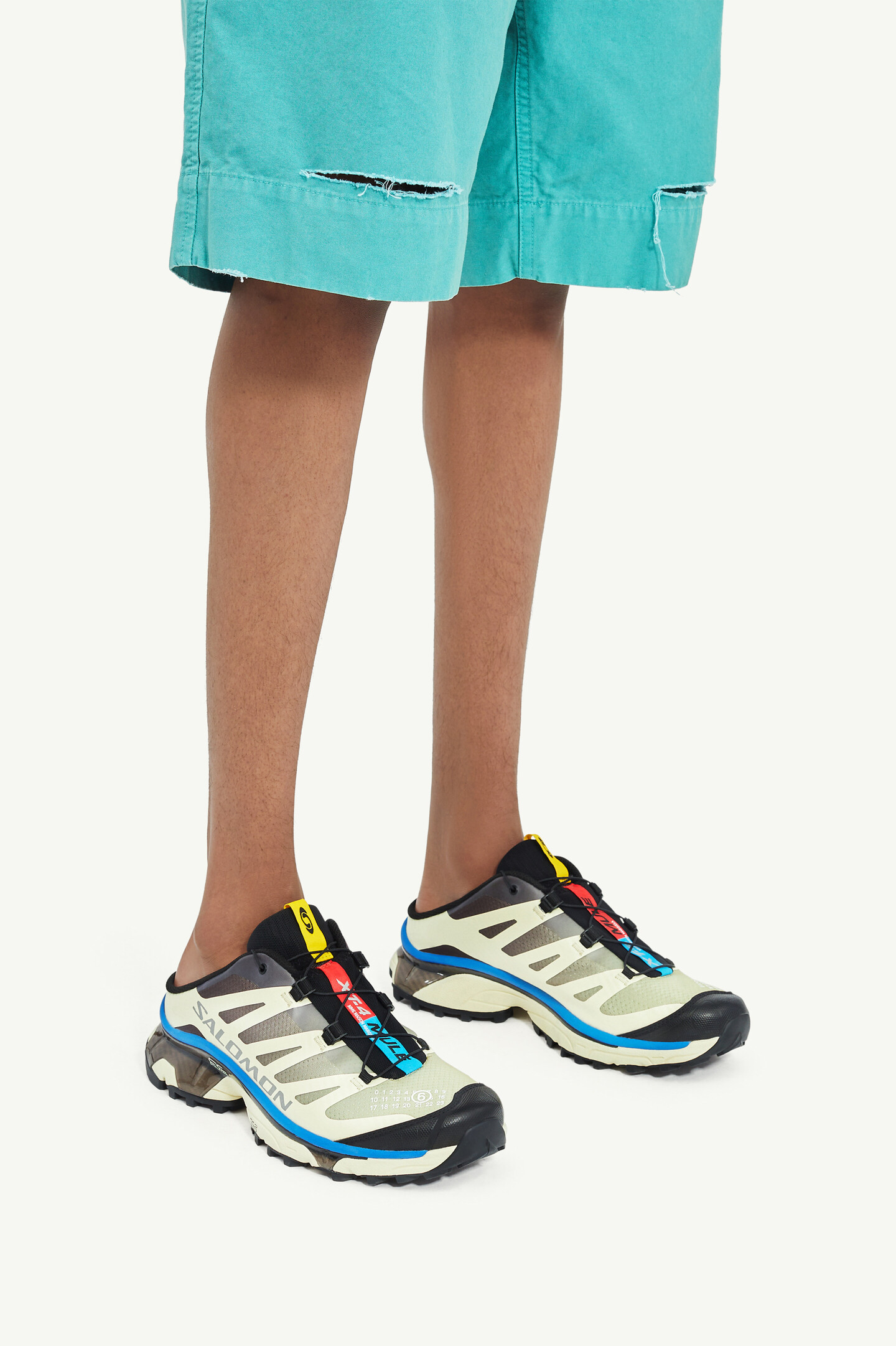 Men's Yellow & Brown Xt-4 Mules - MM6 x Salomon | MM6