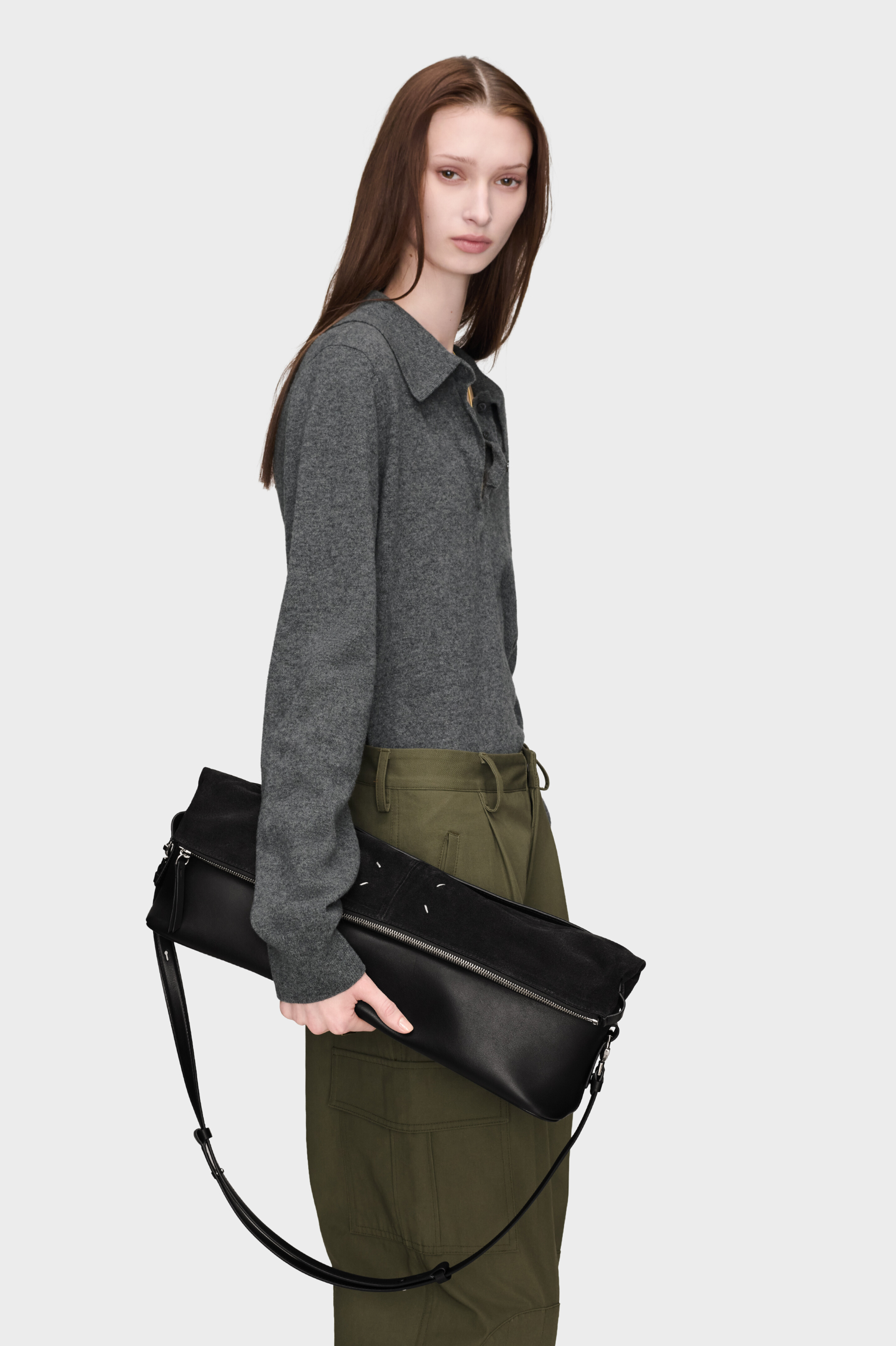 Dark grey 5AC Soft Pouch XL | Maison Margiela Official