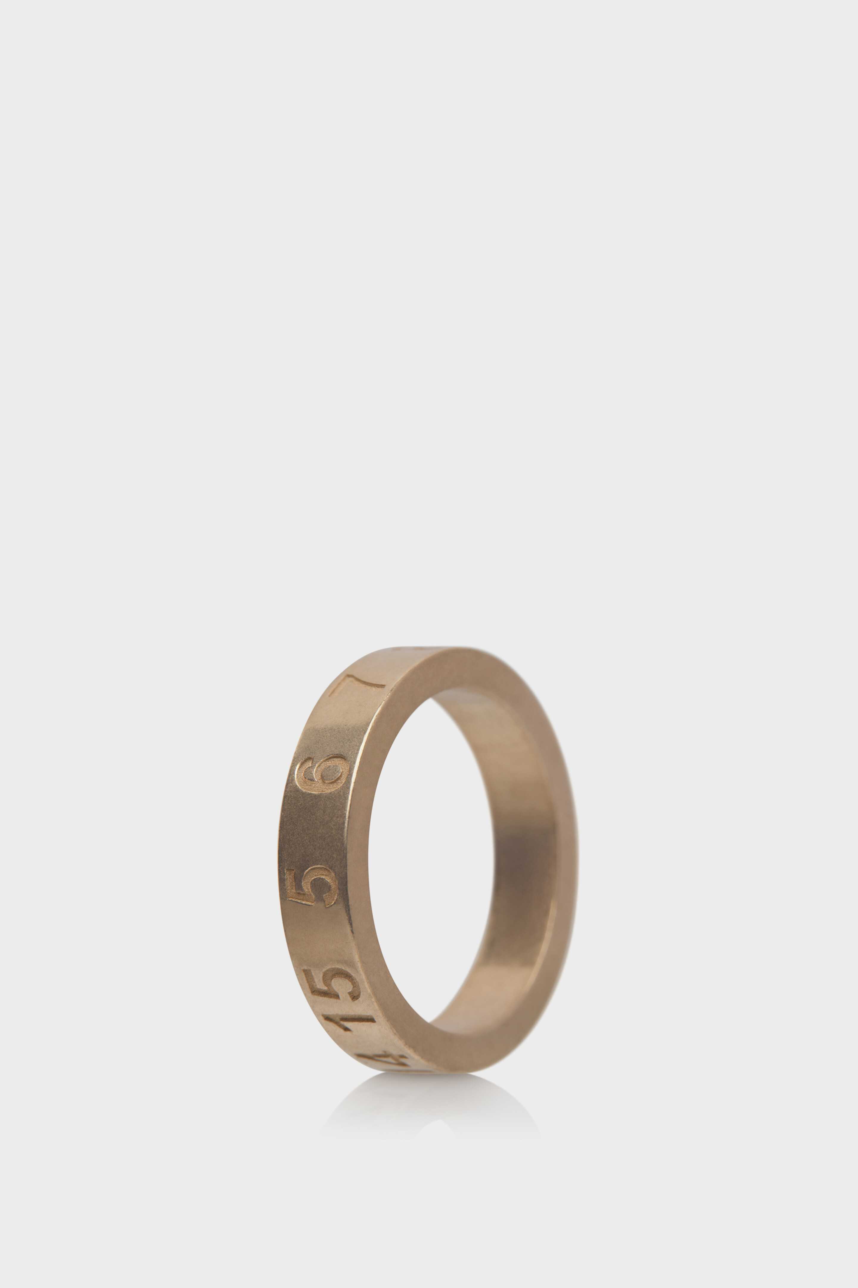 Yellow Gold Plating Burattato Numeric Ring | Maison Margiela Official