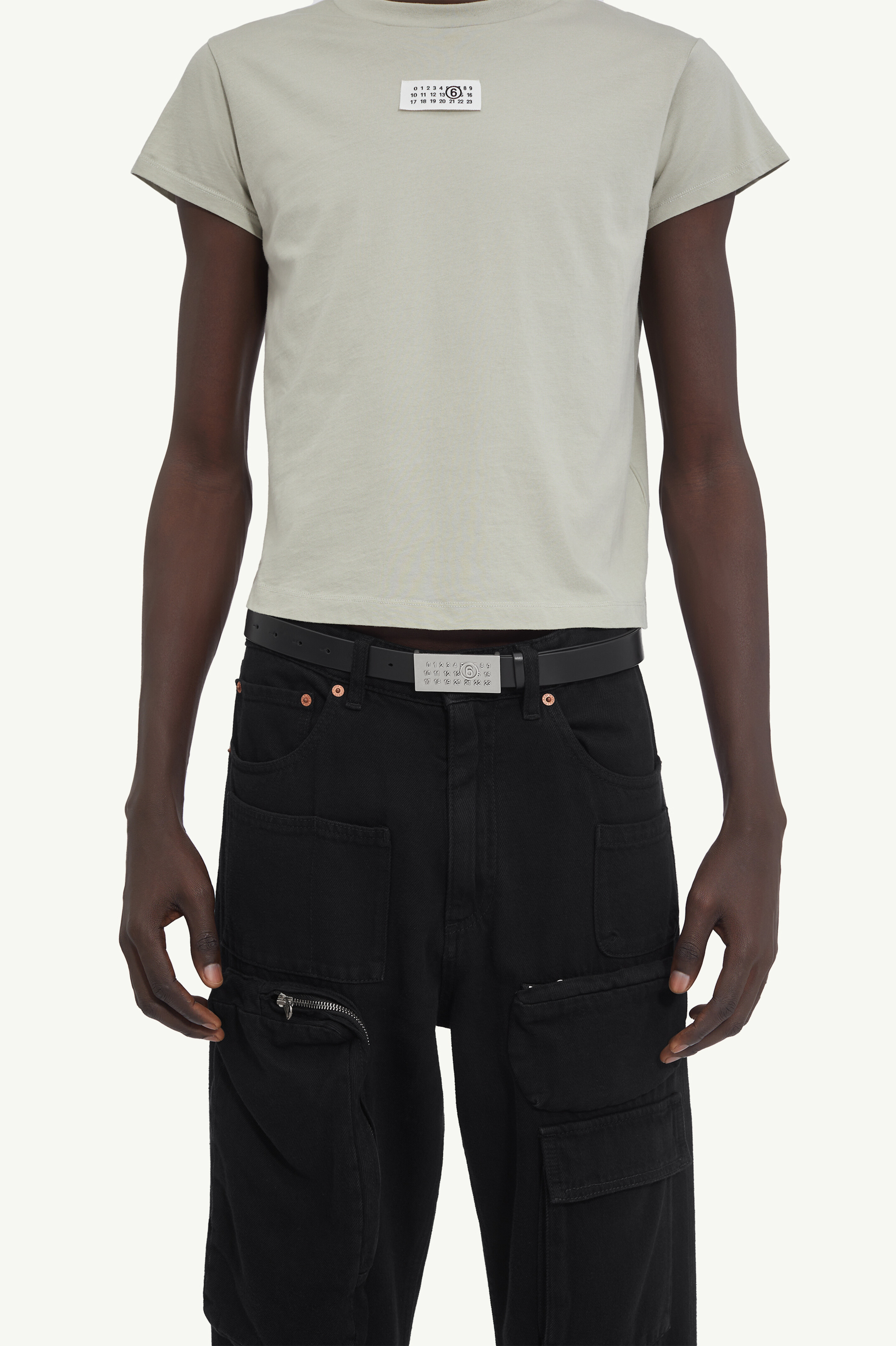 Black Numeric Belt | MM6 Official
