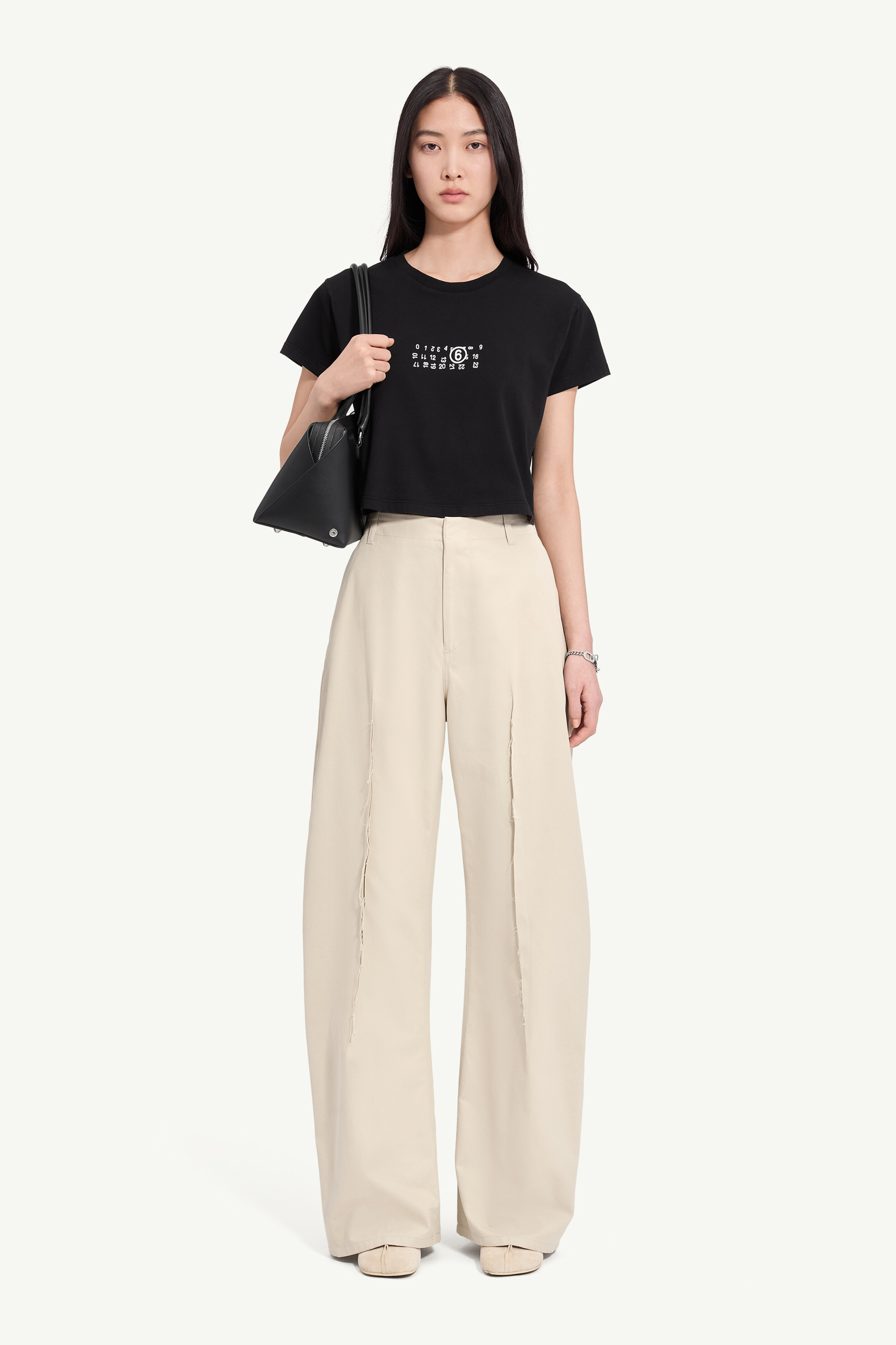 Maison Margiela ライトコットンツイル ワイレッグトラウザーズ