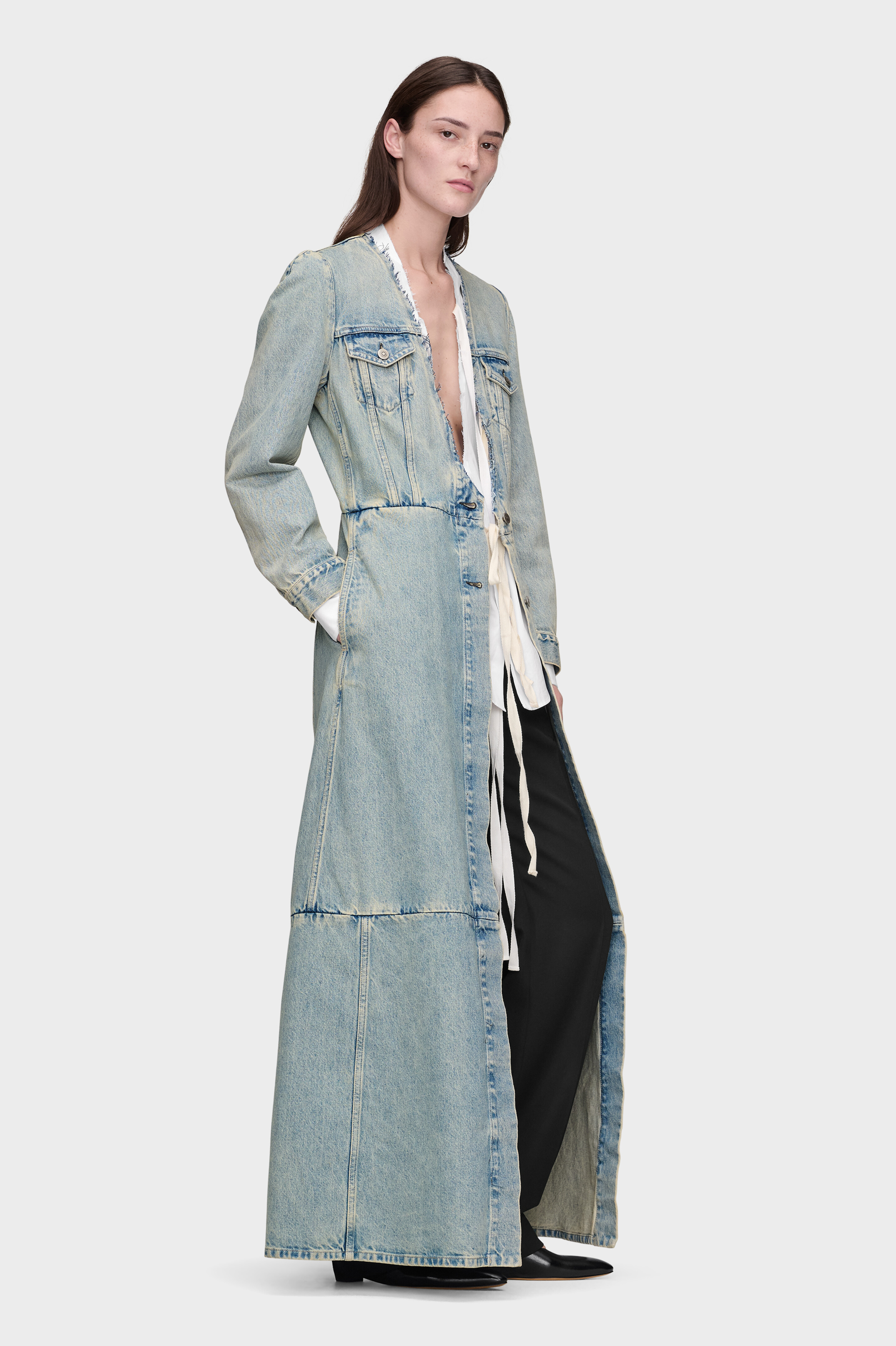 Denim Maxi Coat
