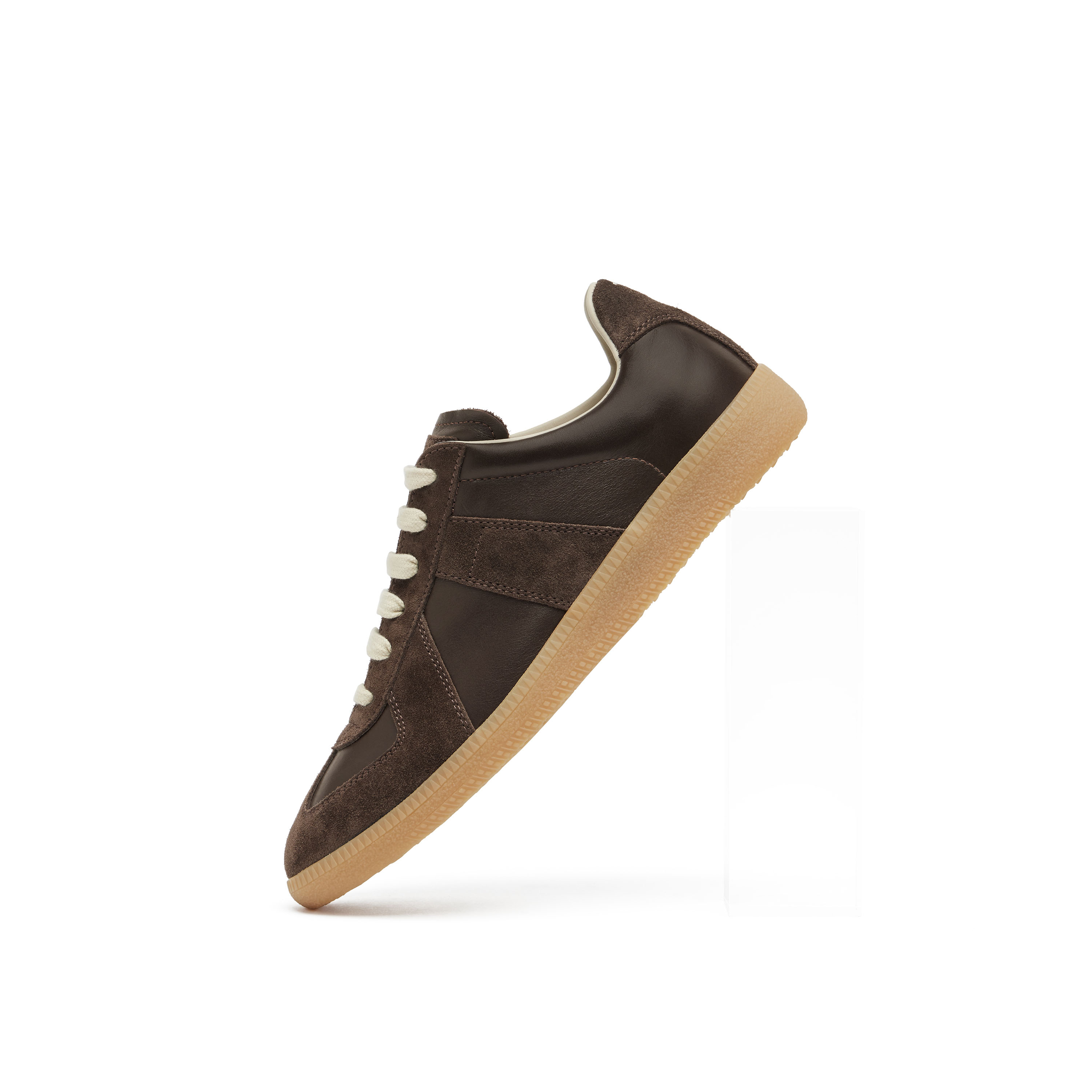 Men's Brown Nappa Leather Replica Sneakers | Maison Margiela