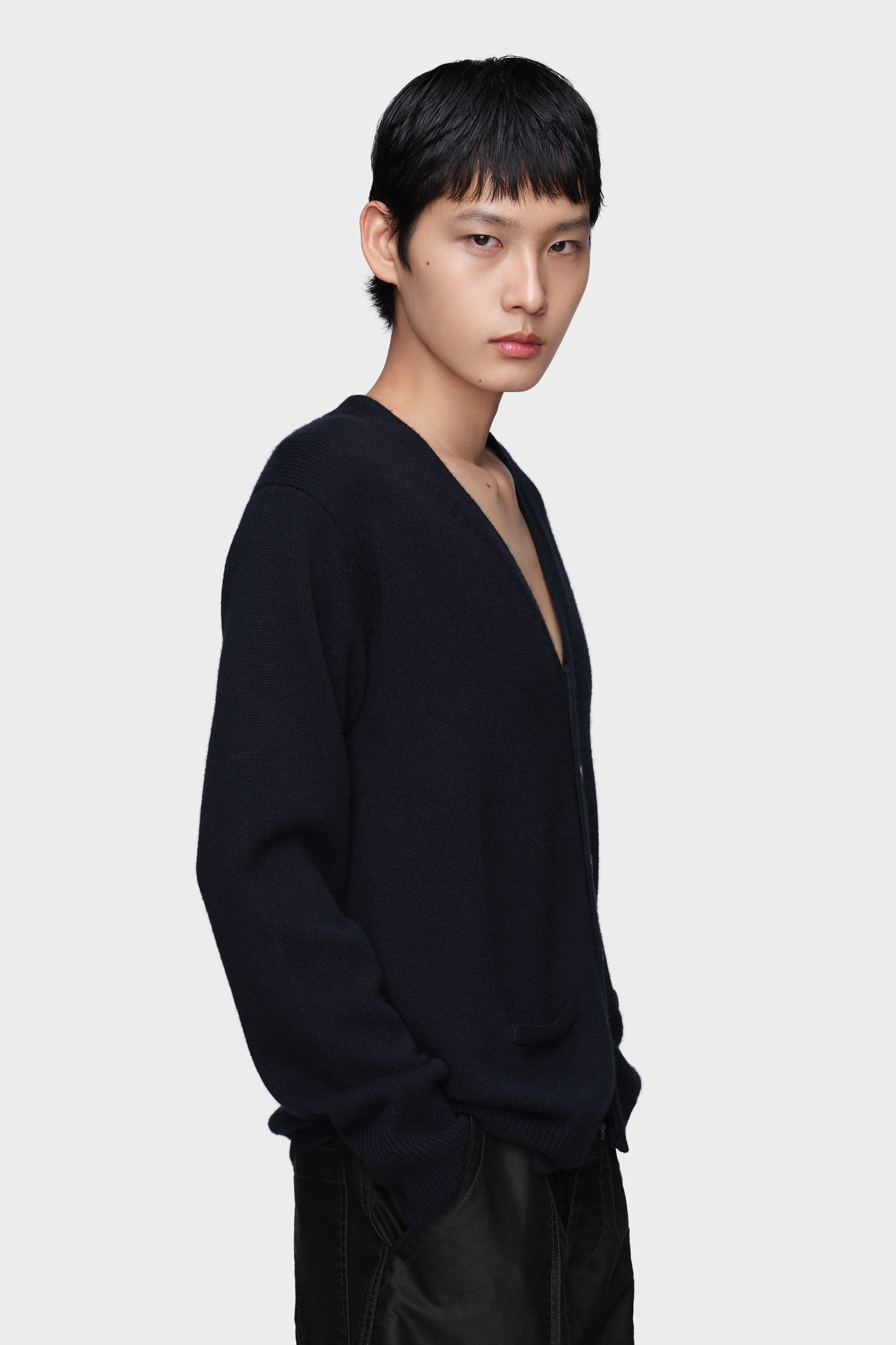 Men's Blue Cashmere Cardigan | Maison Margiela