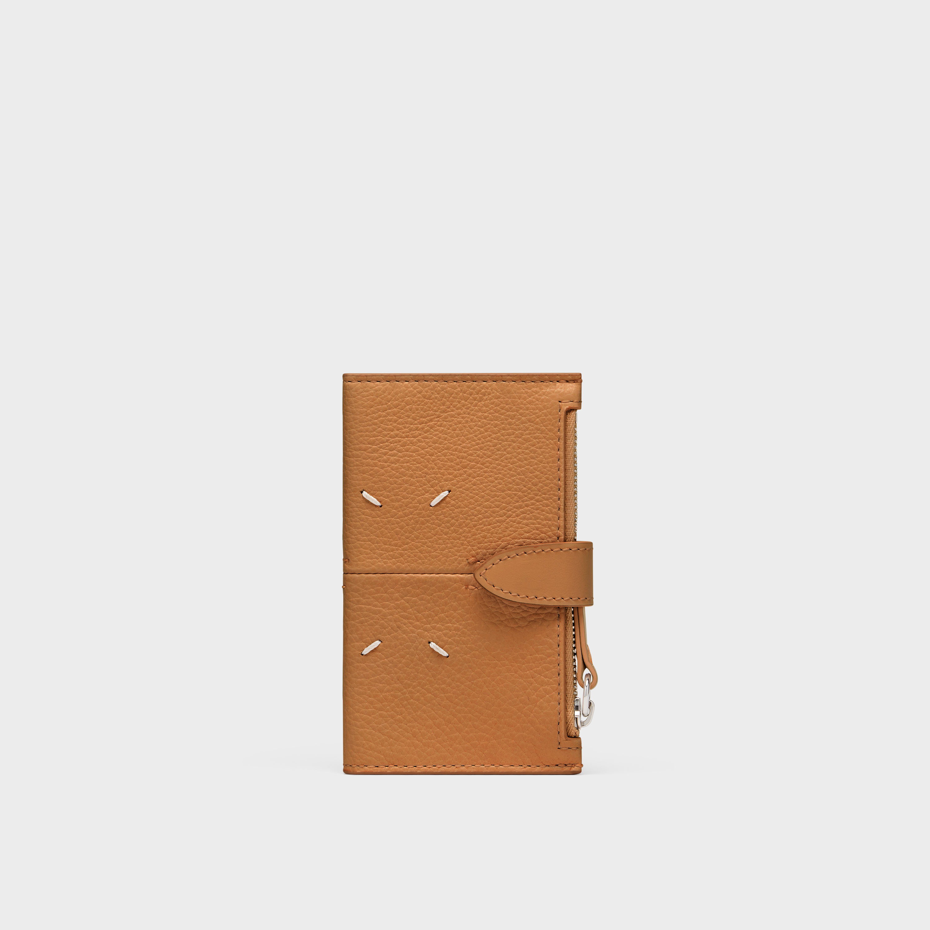 4ステッチ レザー ジップカードホルダー ブラウン | Maison Margiela公式