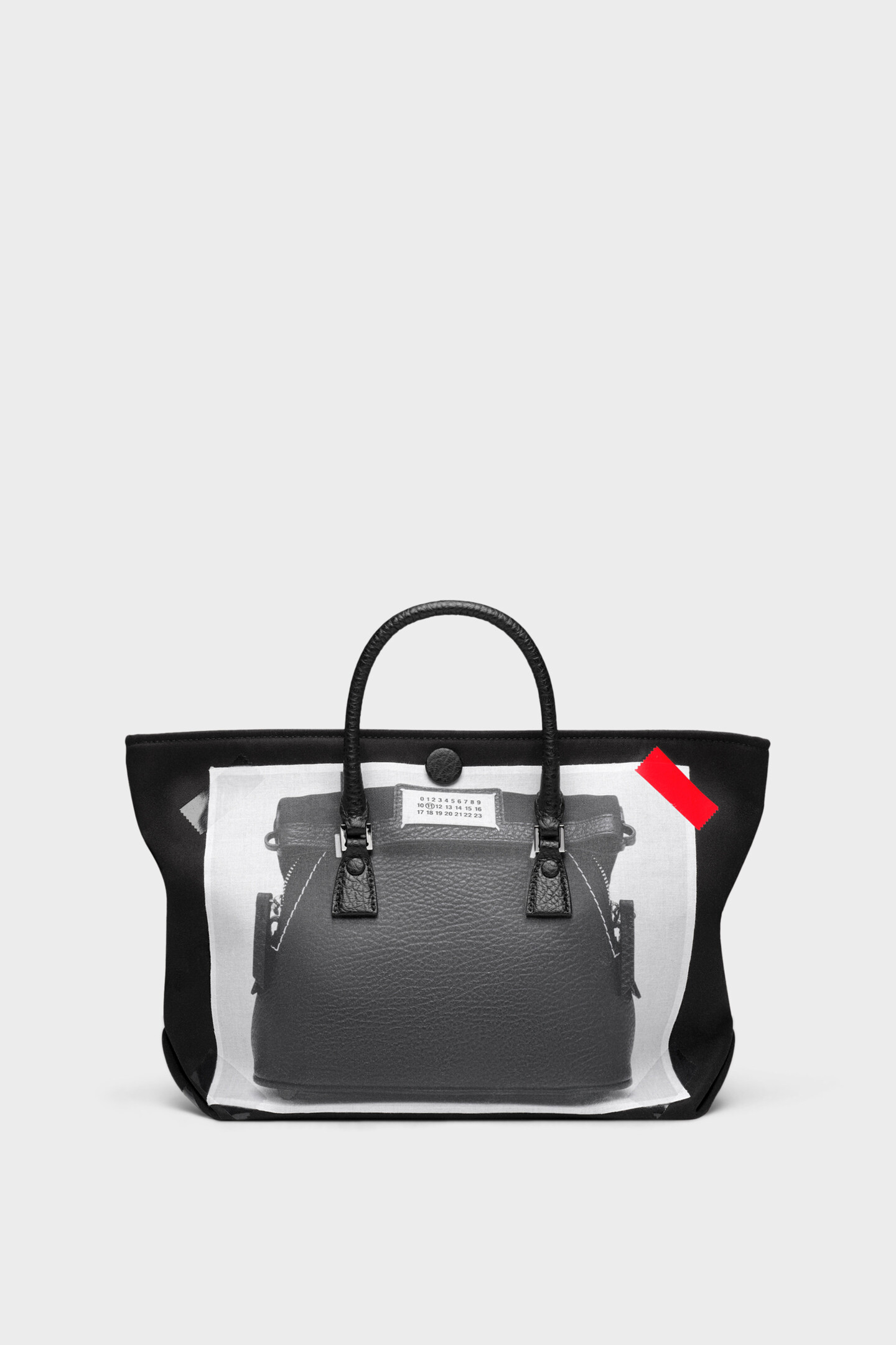 Black Trompe L'Oeil 5AC Micro Tote Bag | Maison Margiela