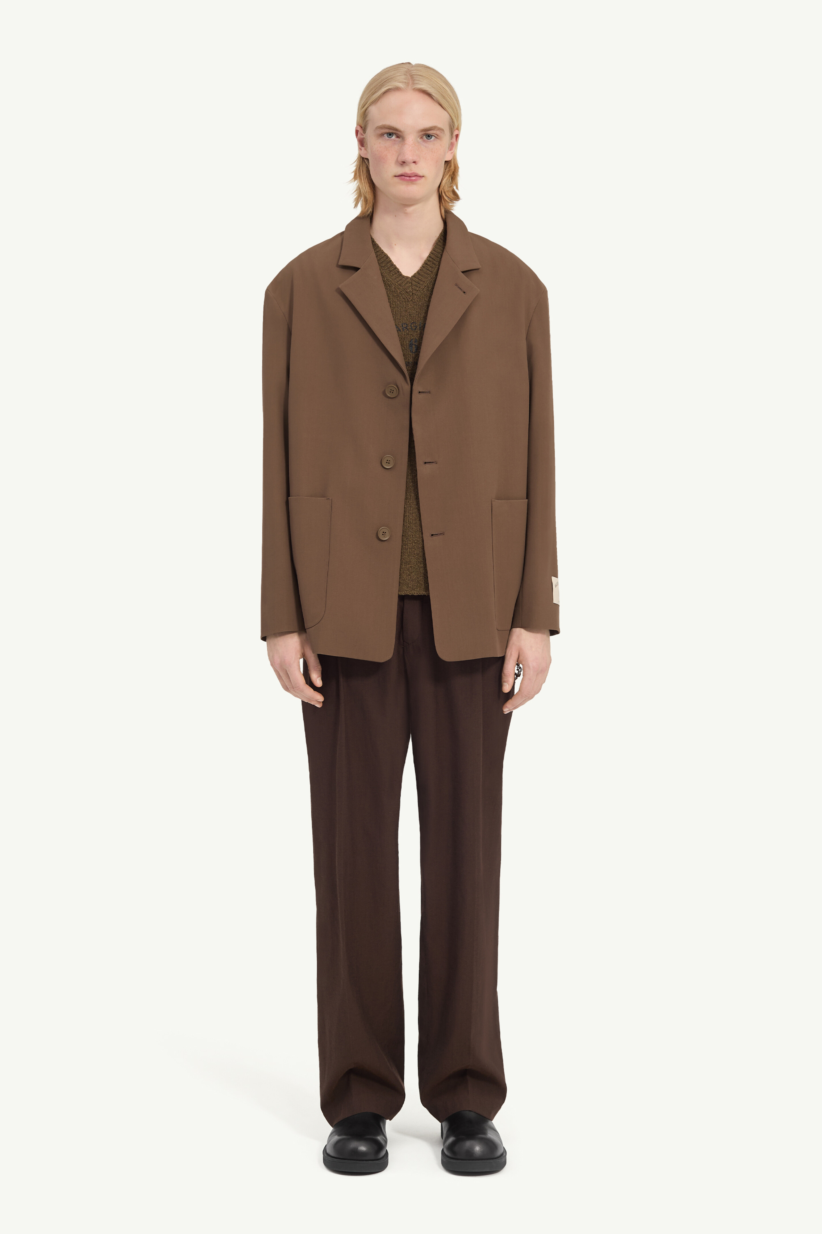 Wool blend suit jacket