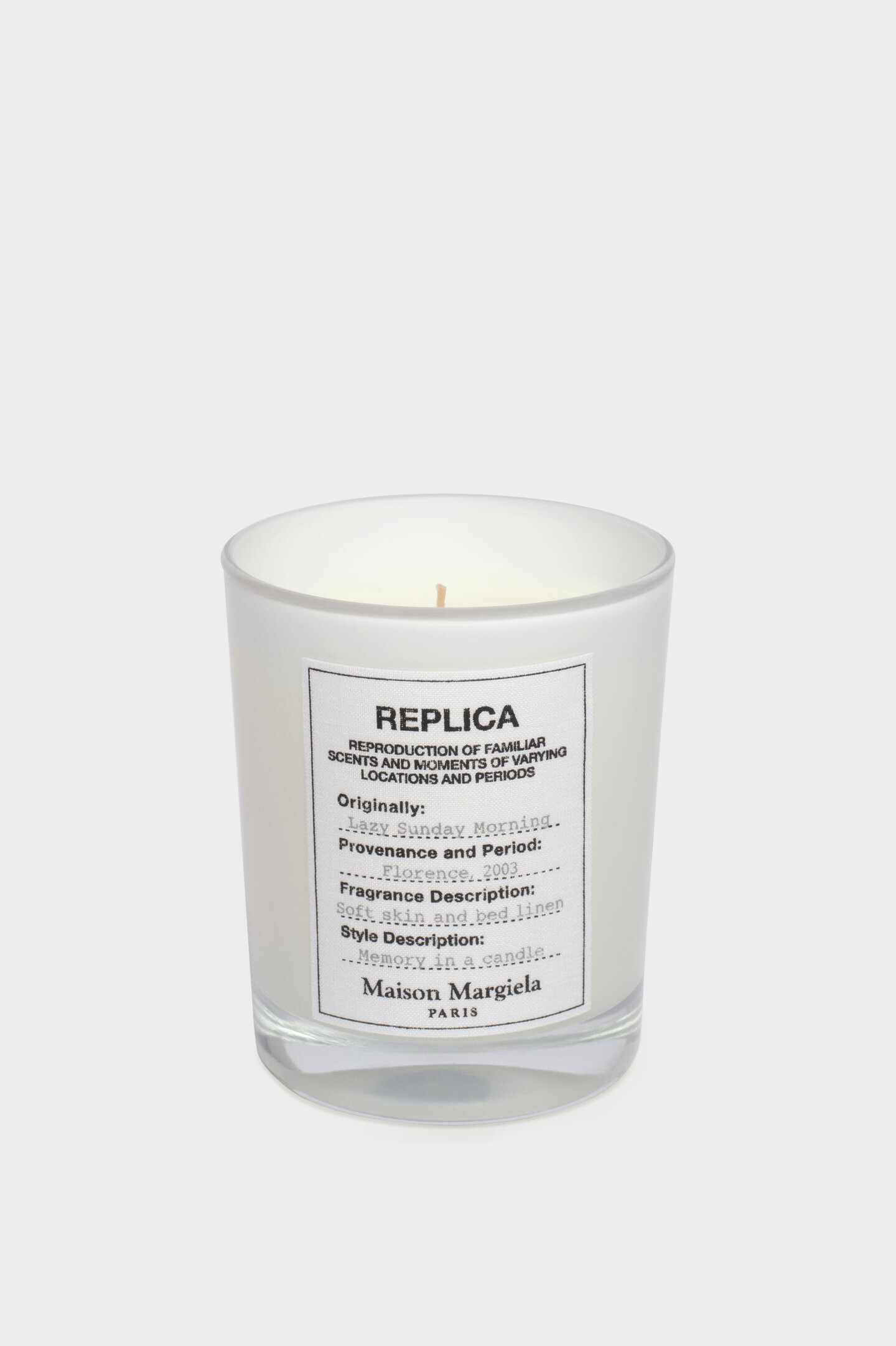 マルジェラ REPLICA Lazy Sunday Morning キャンドル REPLICA Lazy Sunday Morning Scented Candle| Maison Margiela