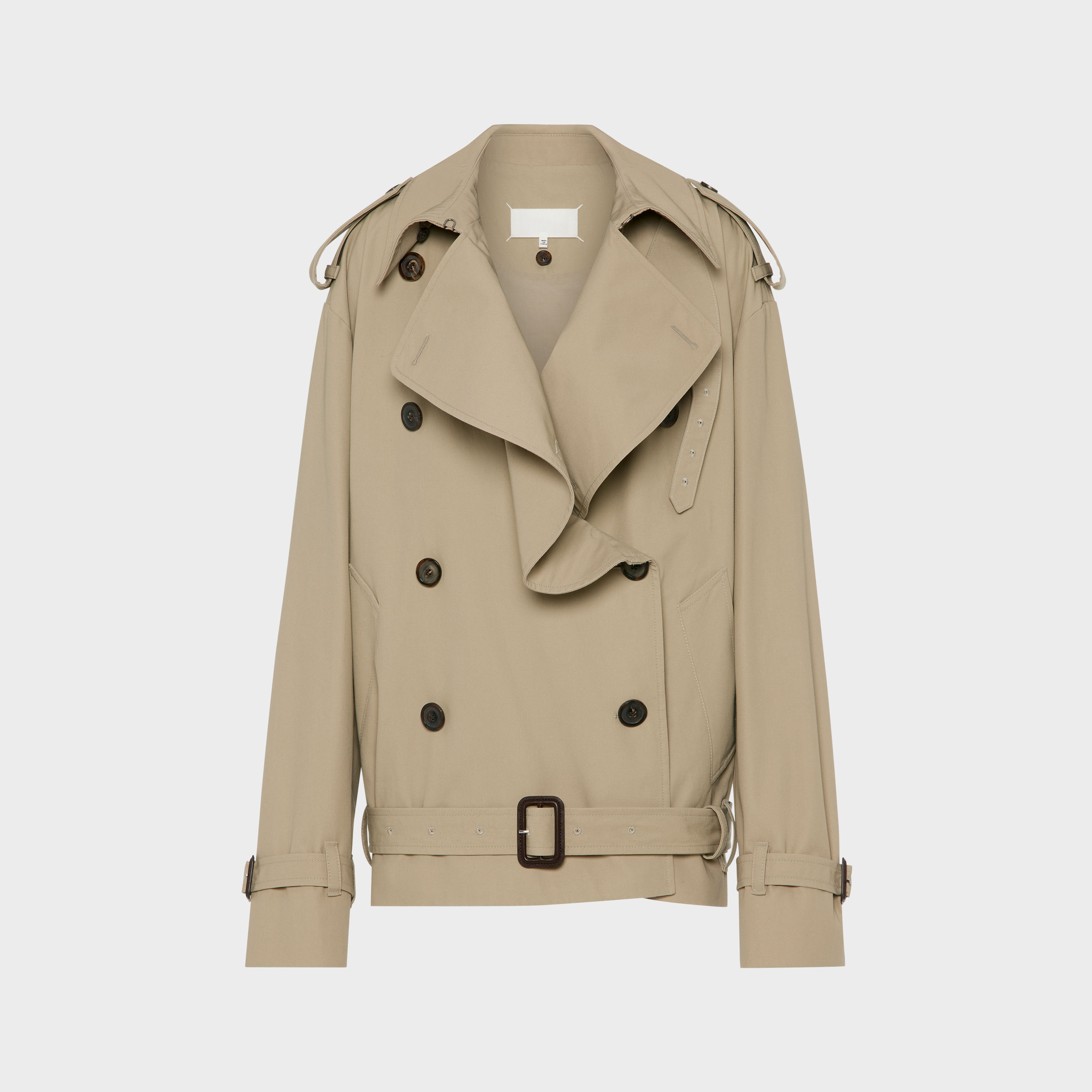Folded Collar Cotton Caban