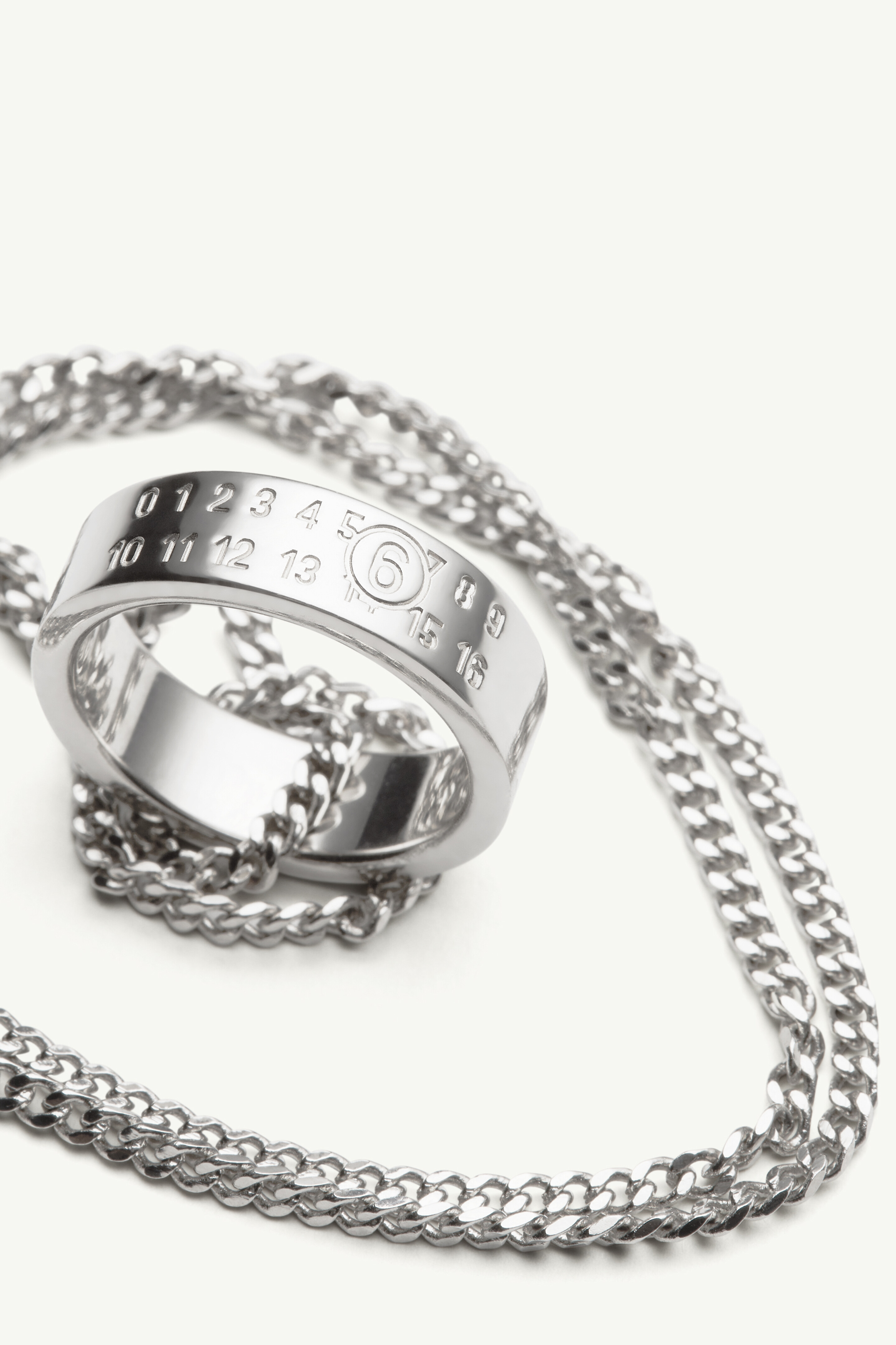 アクセサリー Maison Margiela CHAIN RING size06 MM6 Maison Margiela curb-chain Ring | Silver | FARFETCH