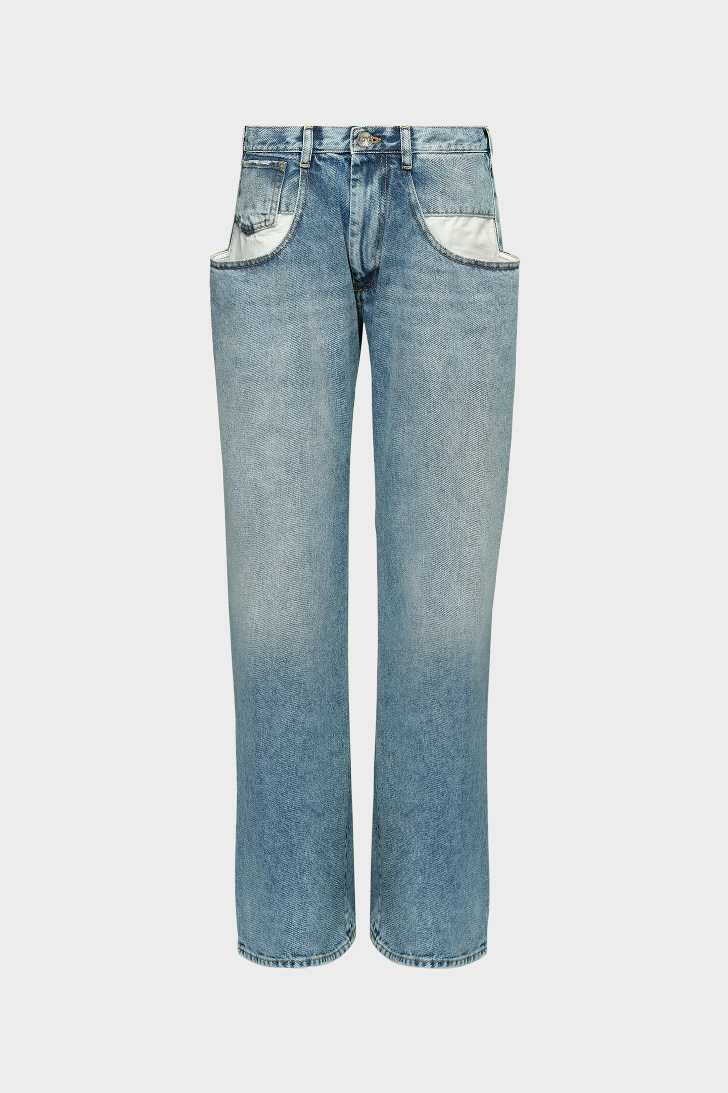 Blue jeans Straight jeans with contrasted pockets | Maison