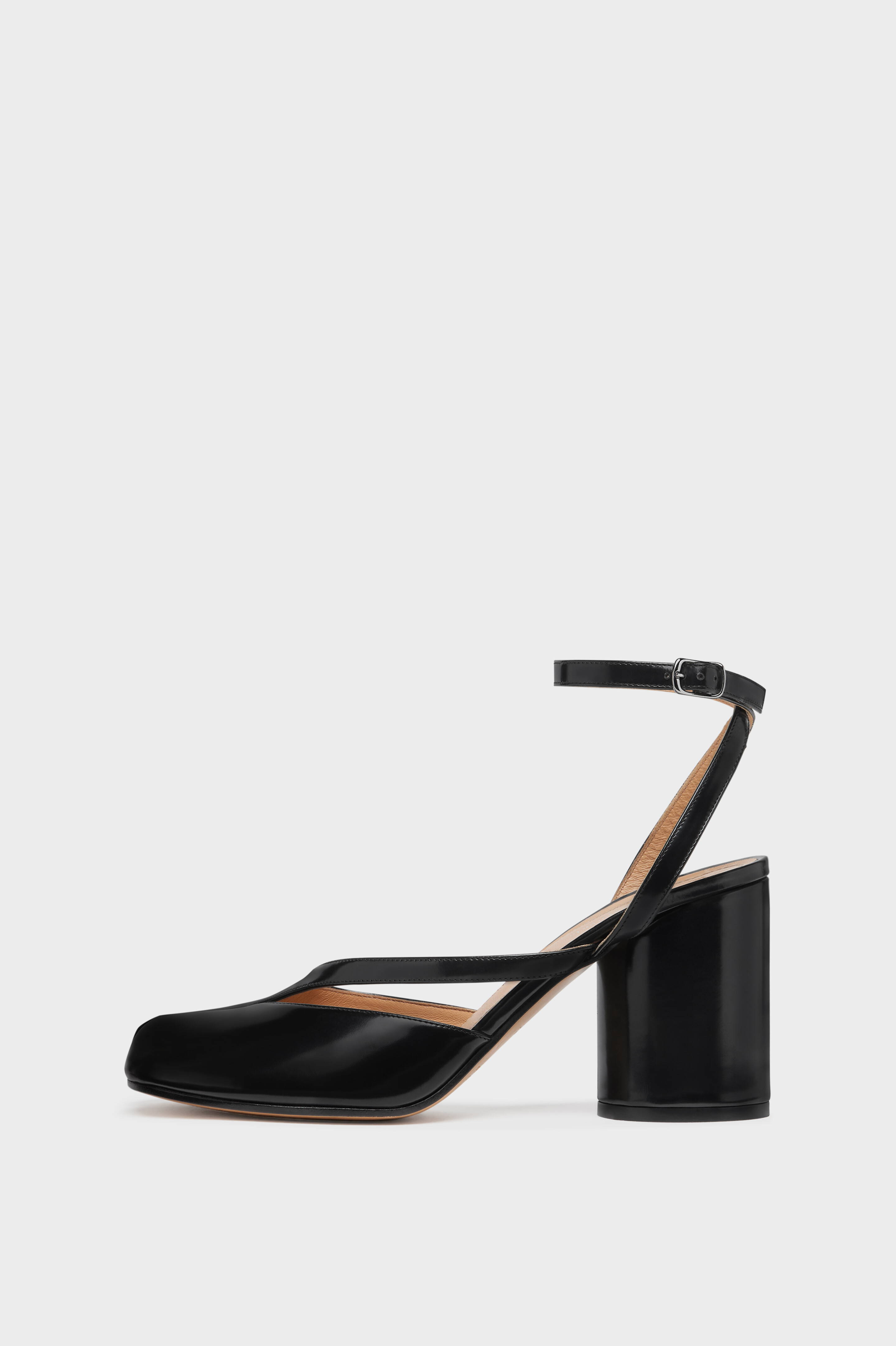 Women's Black Leather Tabi Pump Sandals | Maison Margiela