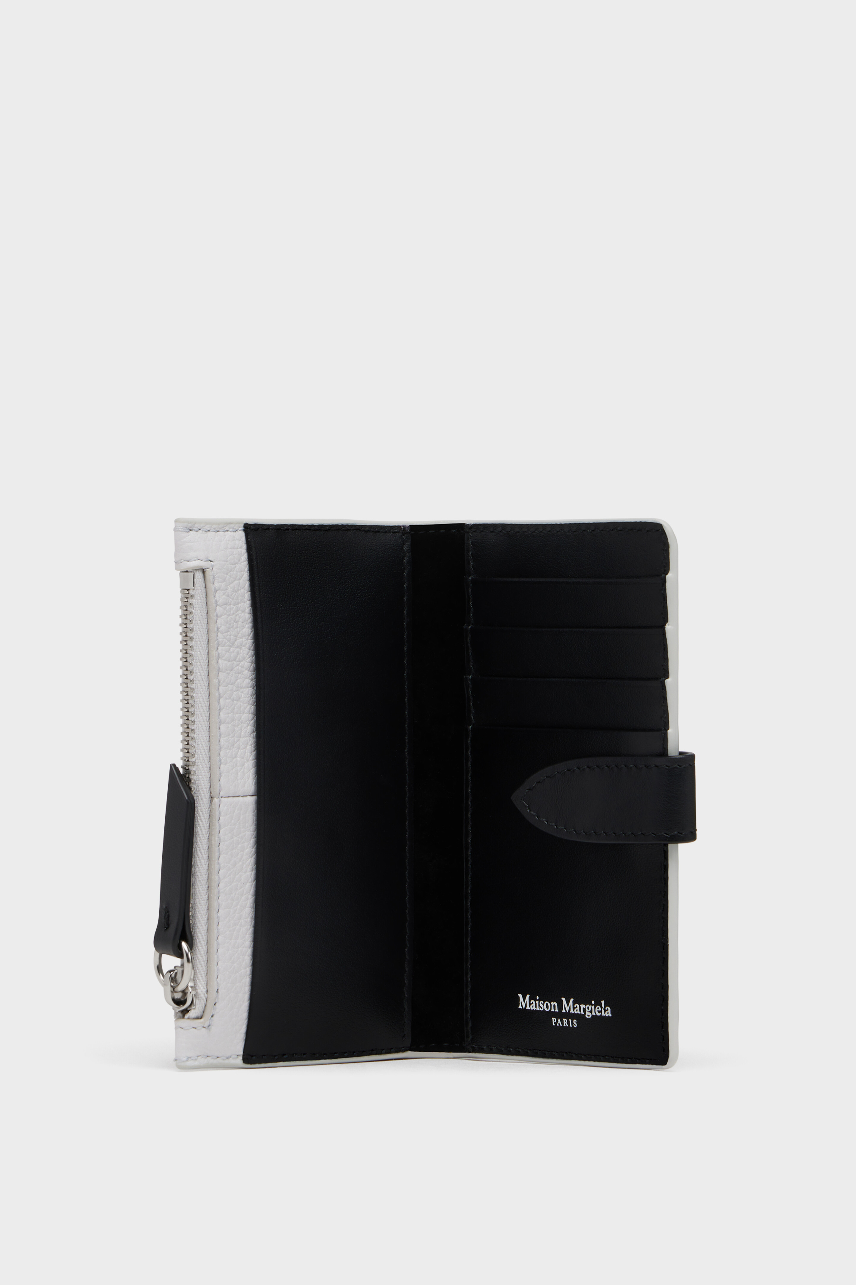 4ステッチ レザー ジップカードホルダー ブラック | Maison Margiela公式