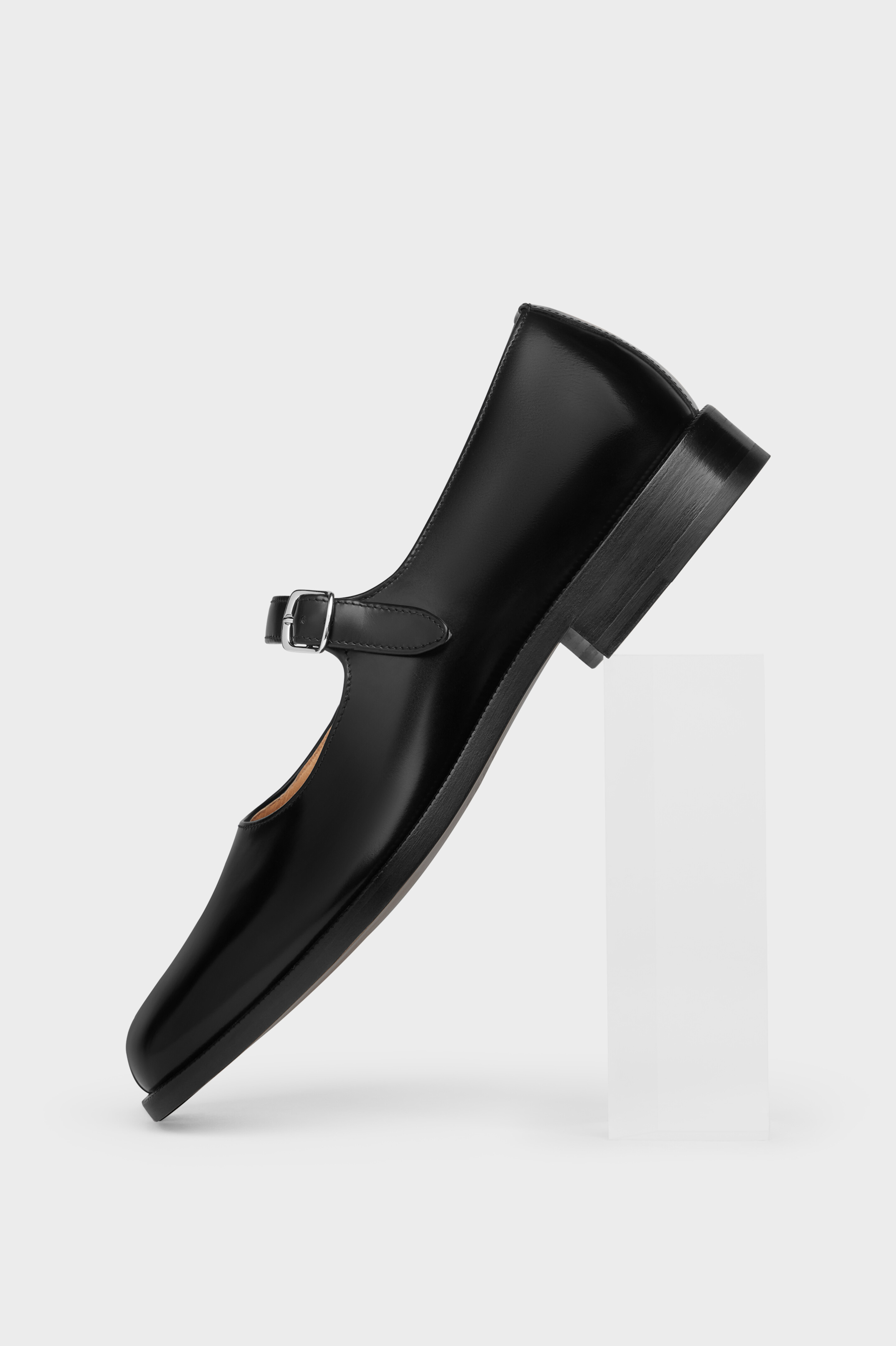 Men's Black Leather Tabi City Mary-Janes | Maison Margiela