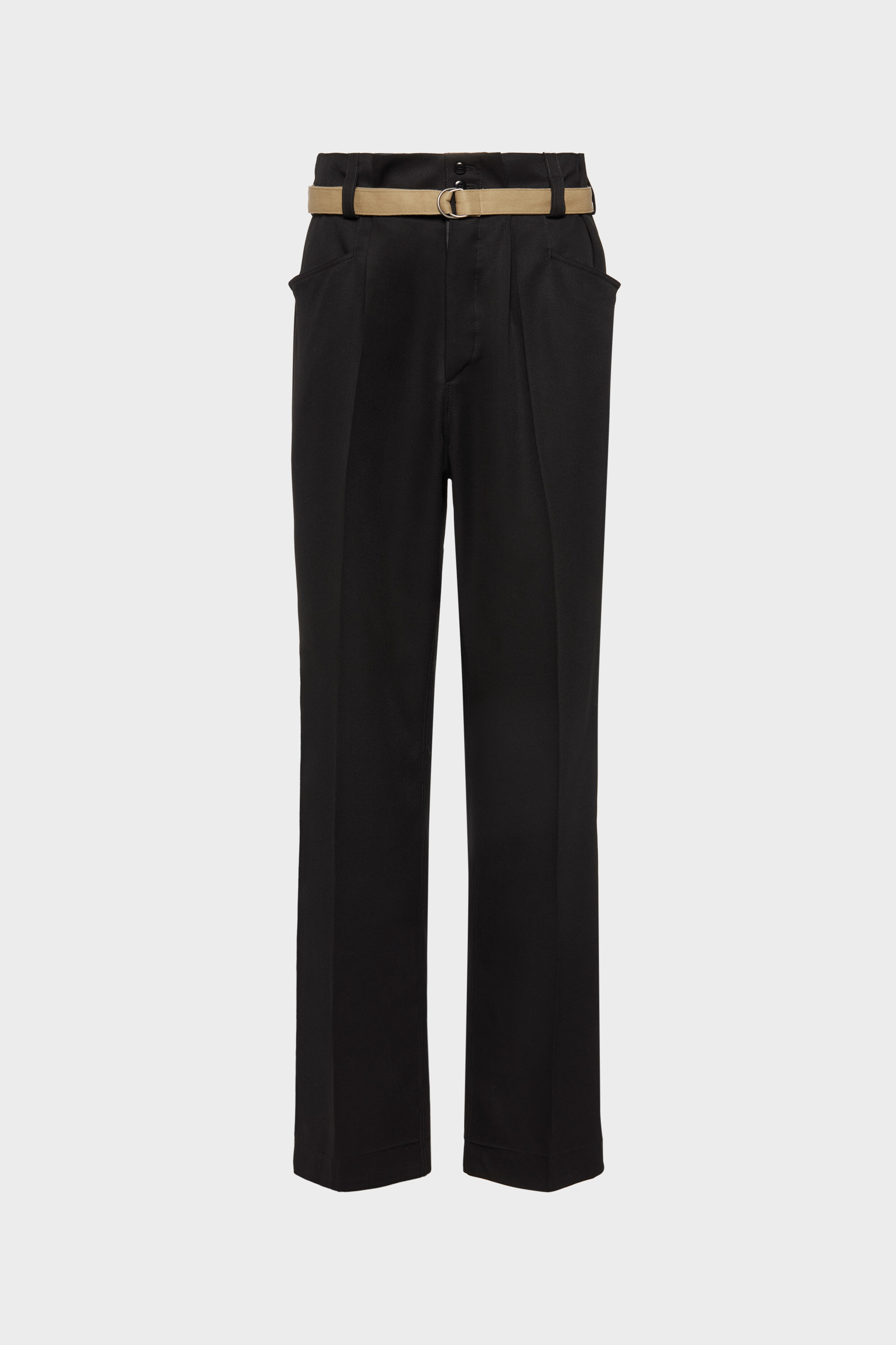 Men's Black Wool Minimal Trousers | Maison Margiela