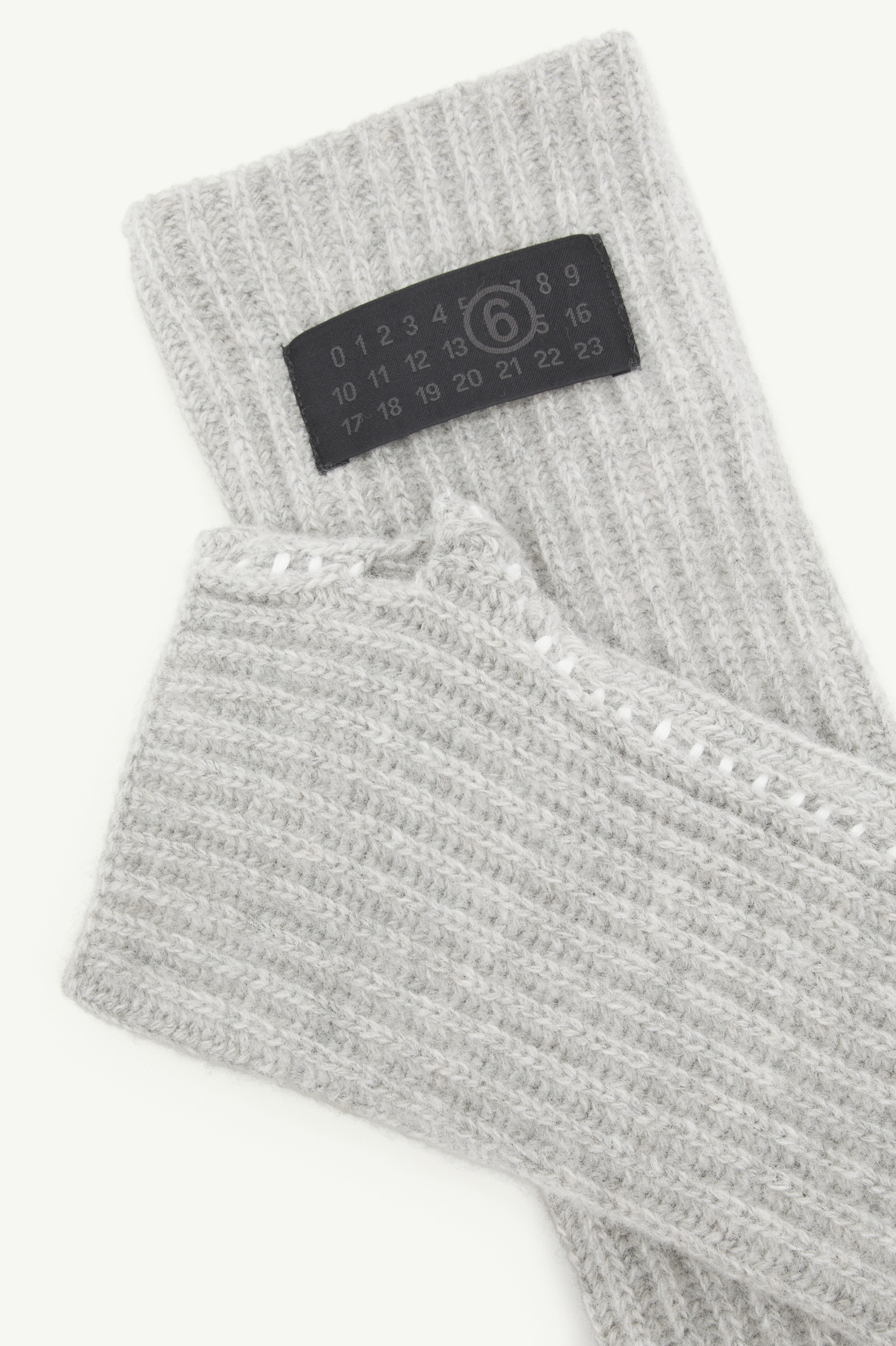 リブ ウール アームウォーマー