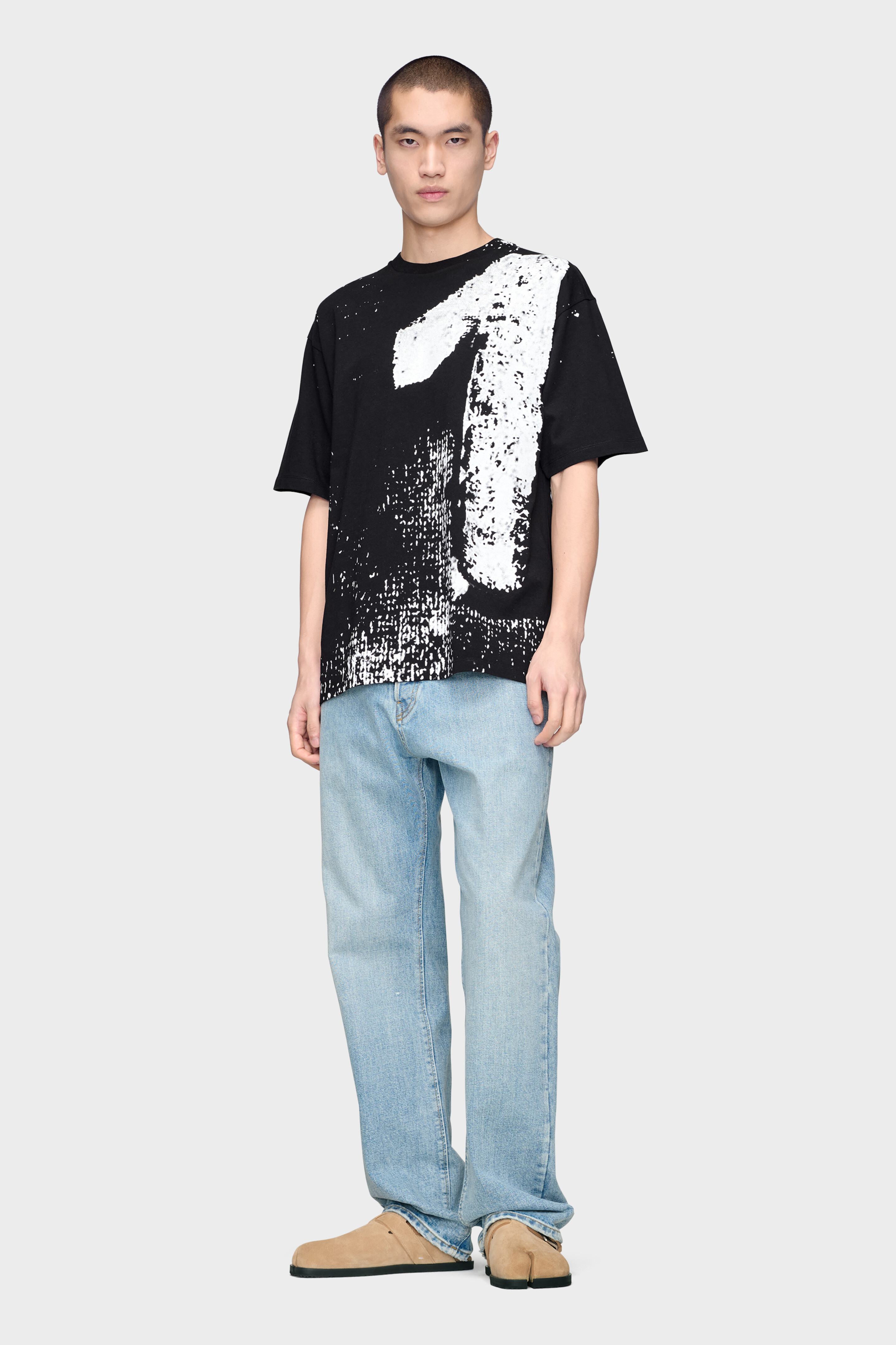 Black 10 Print Cotton T-Shirt | Maison Margiela Official