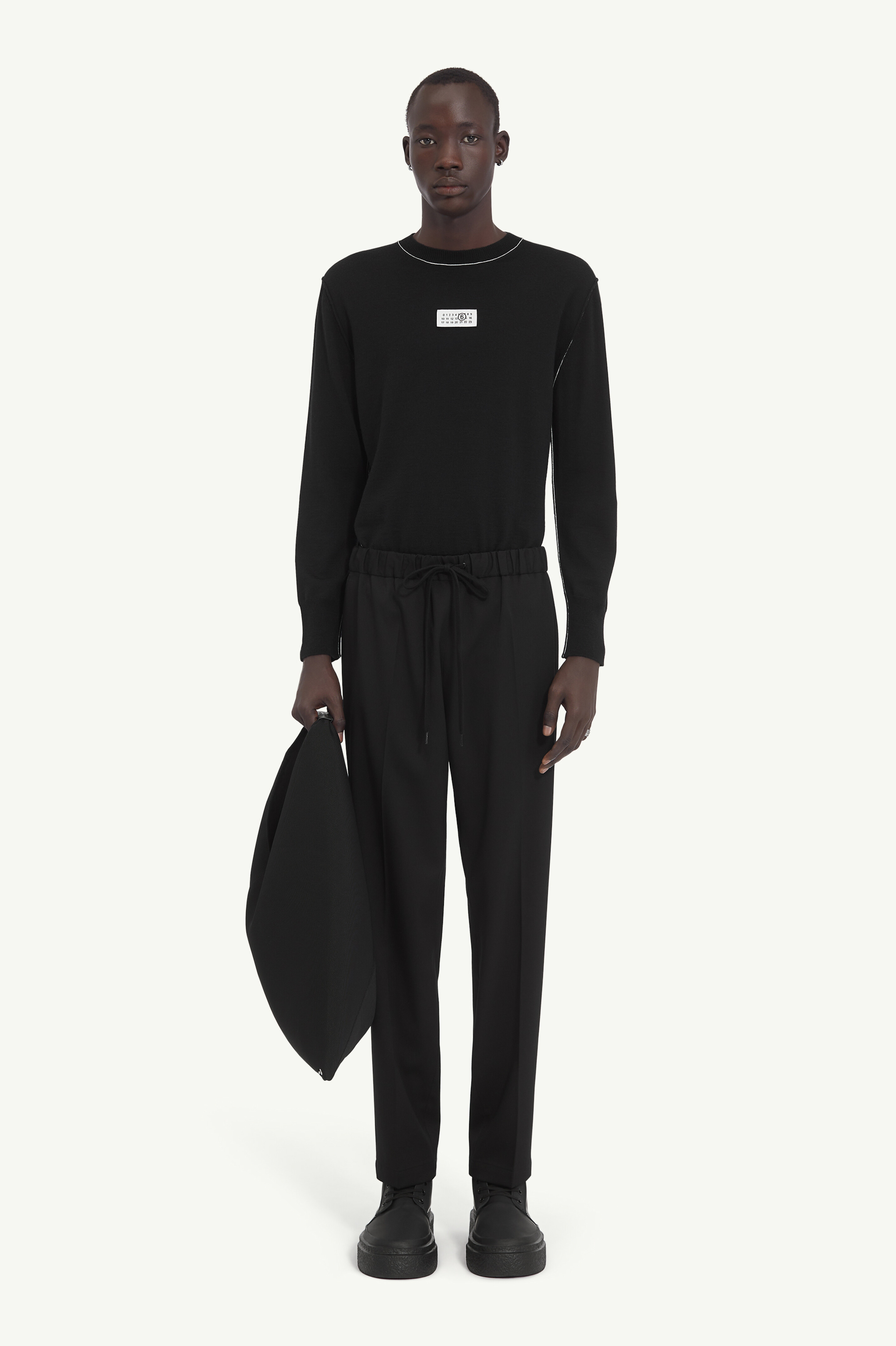 Black Wool Straight-leg Trousers | Maison Margiela