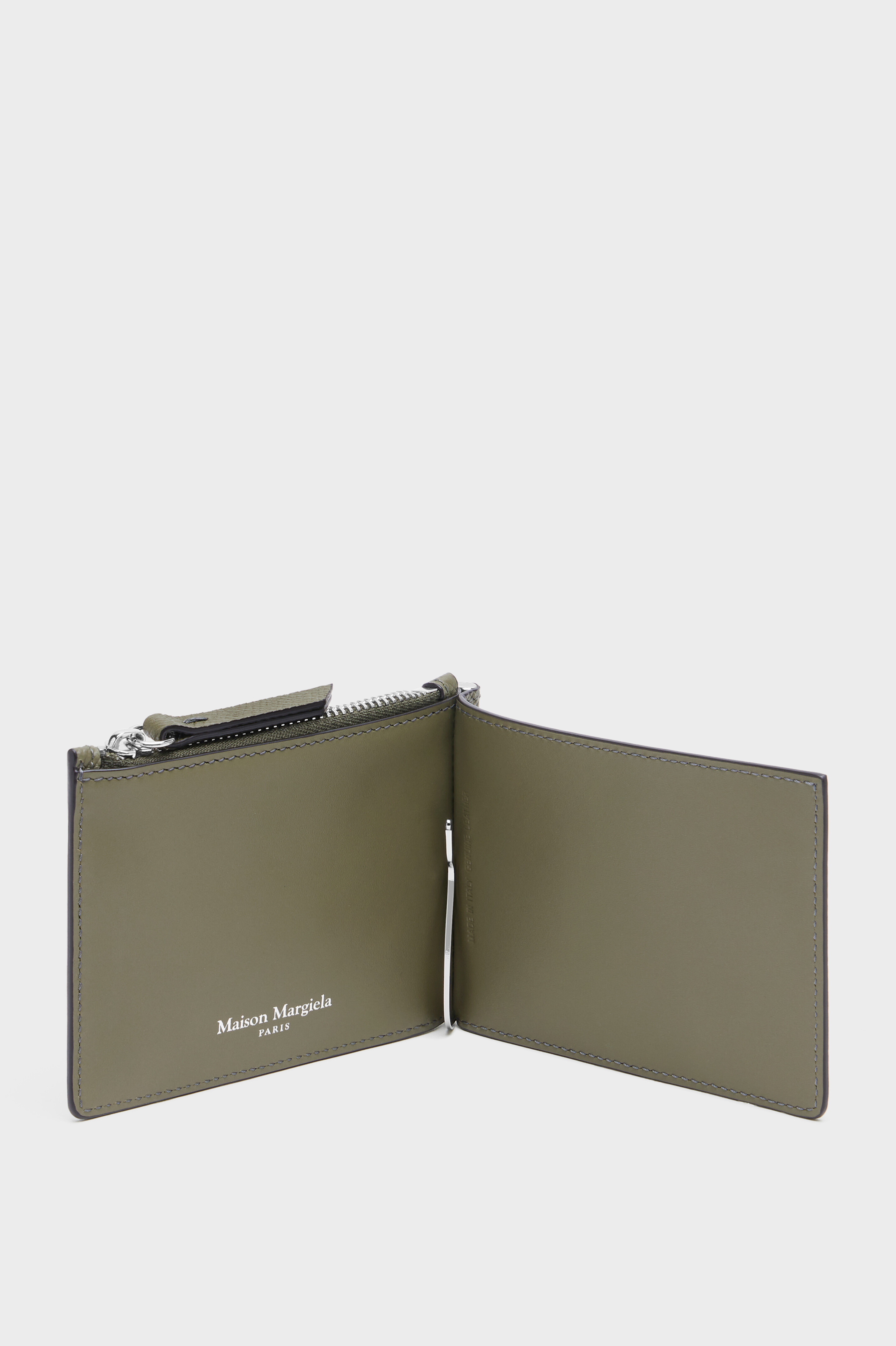 Yellow 100% Leather Money Clip Wallet | Maison Margiela