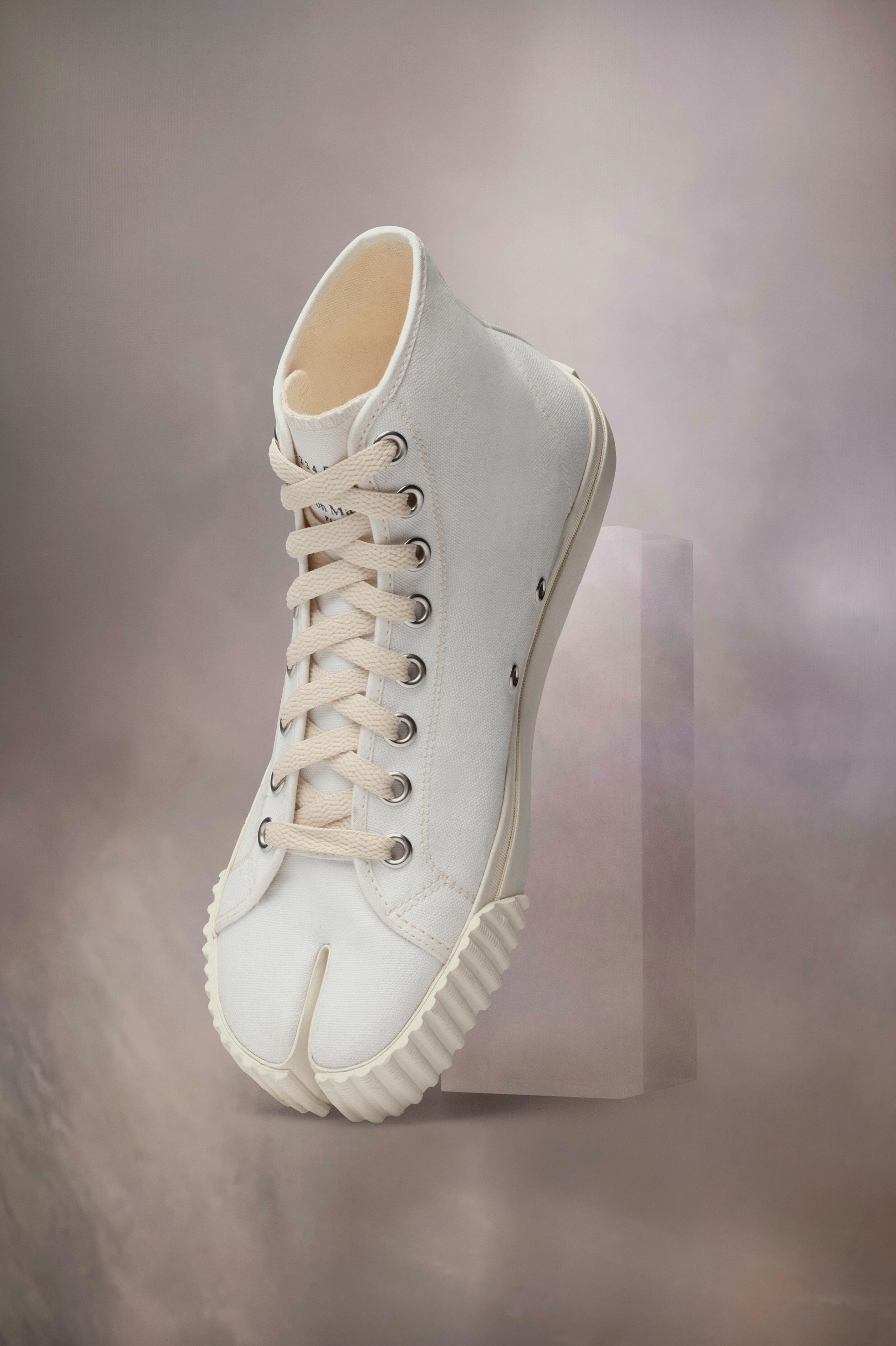 White Lace-up Ankle Tabi Sneakers | Maison Margiela