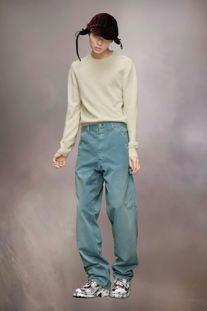 エルボーパッチウールセーター