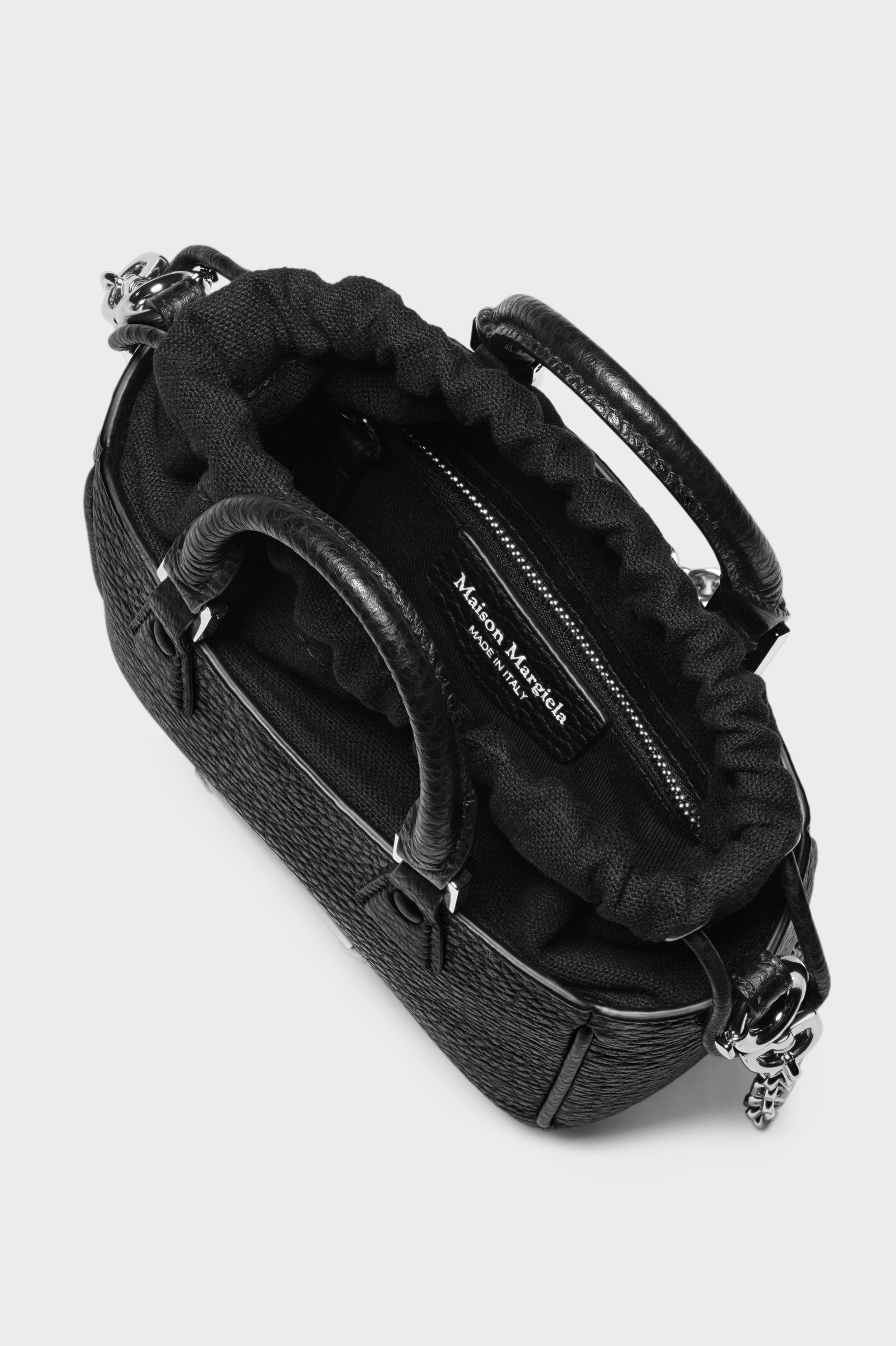 Black Leather 5AC Tote Bag | Maison Margiela Black Leather 5AC Tote Bag | Maison Margiela