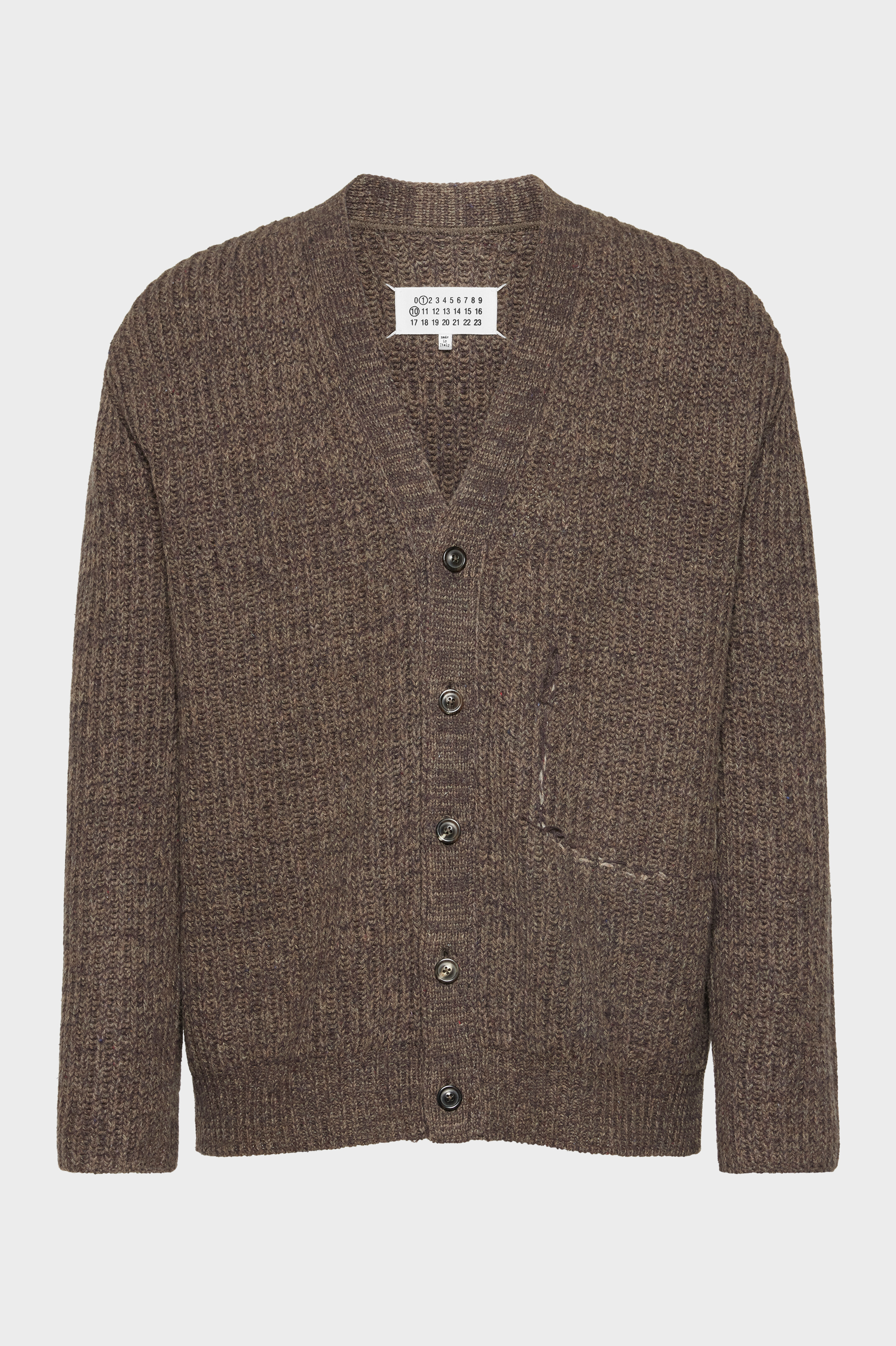 Men's Brown Cotton Wool Cardigan | Maison Margiela