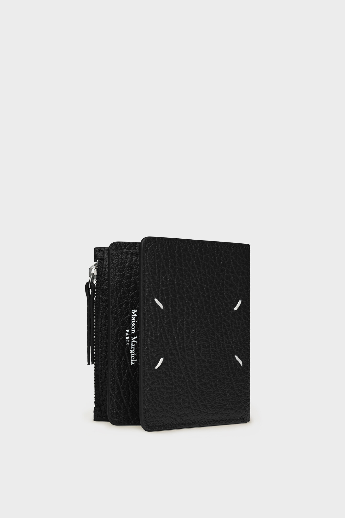 Black Leather flap wallet | Maison Margiela Official