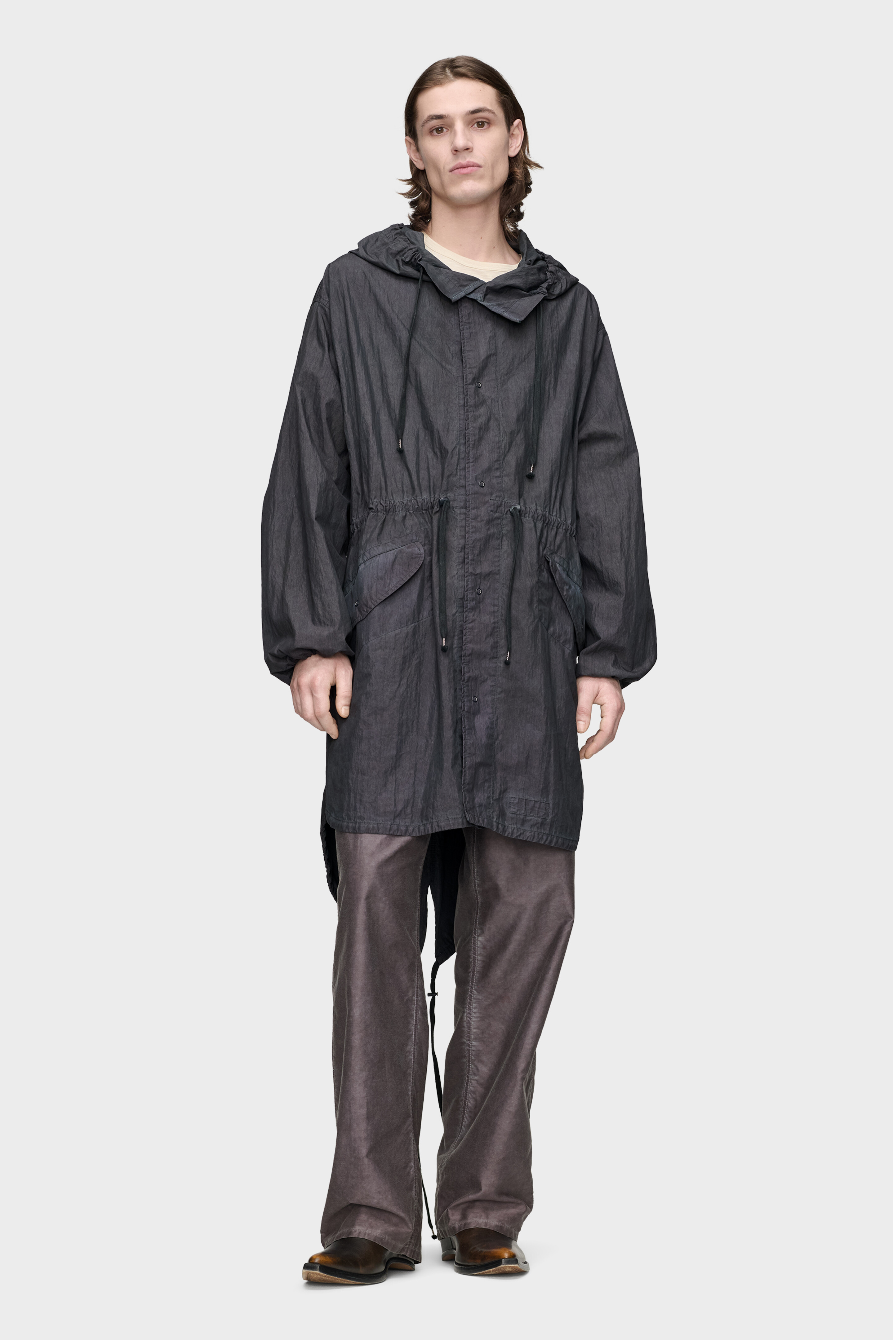 MM6 メゾンマルジェラ メンズ フーデットコート 44 グレー PARKA COAT