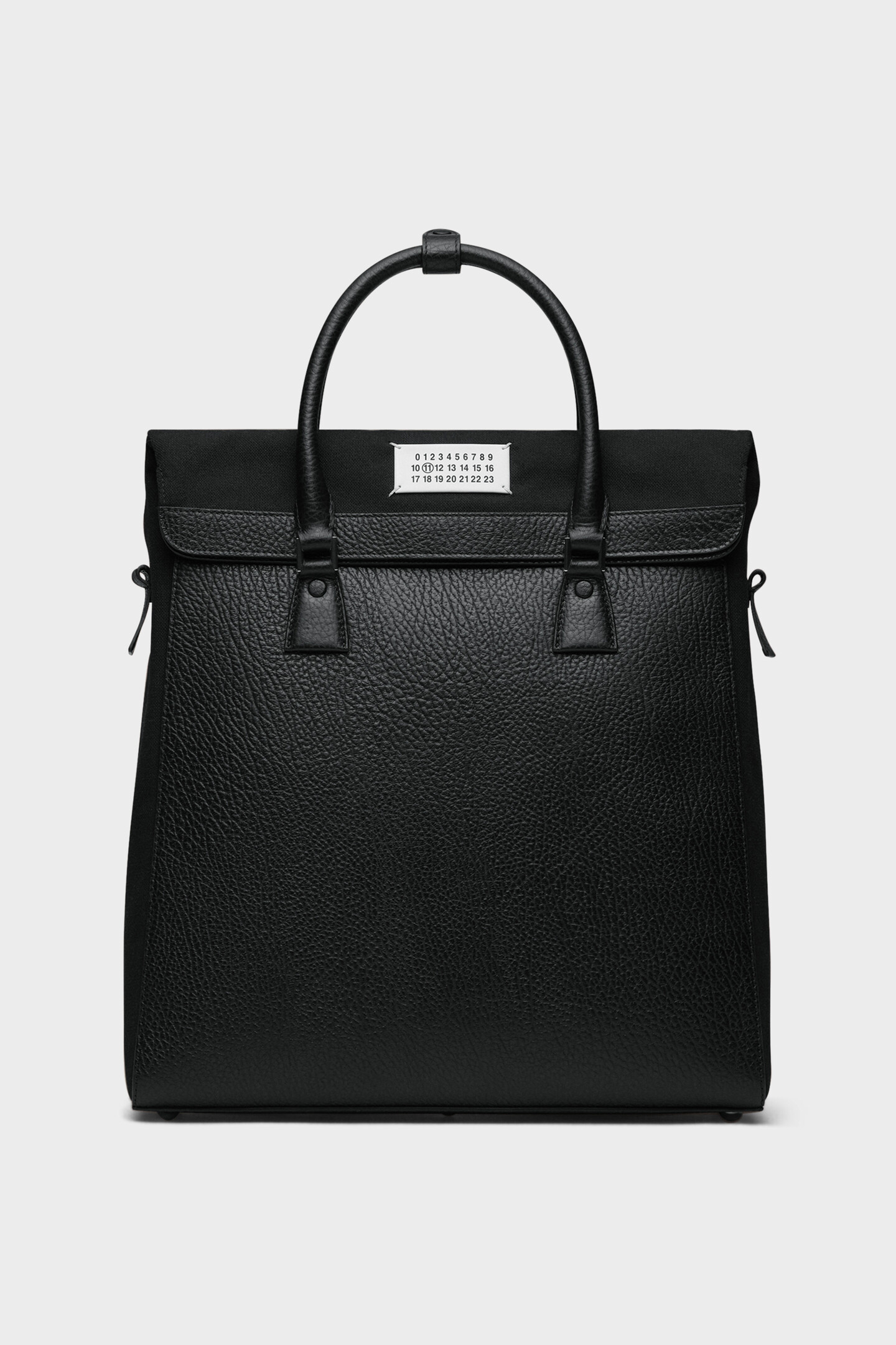 Black Leather 5AC Backpack with Handles | Maison Margiela