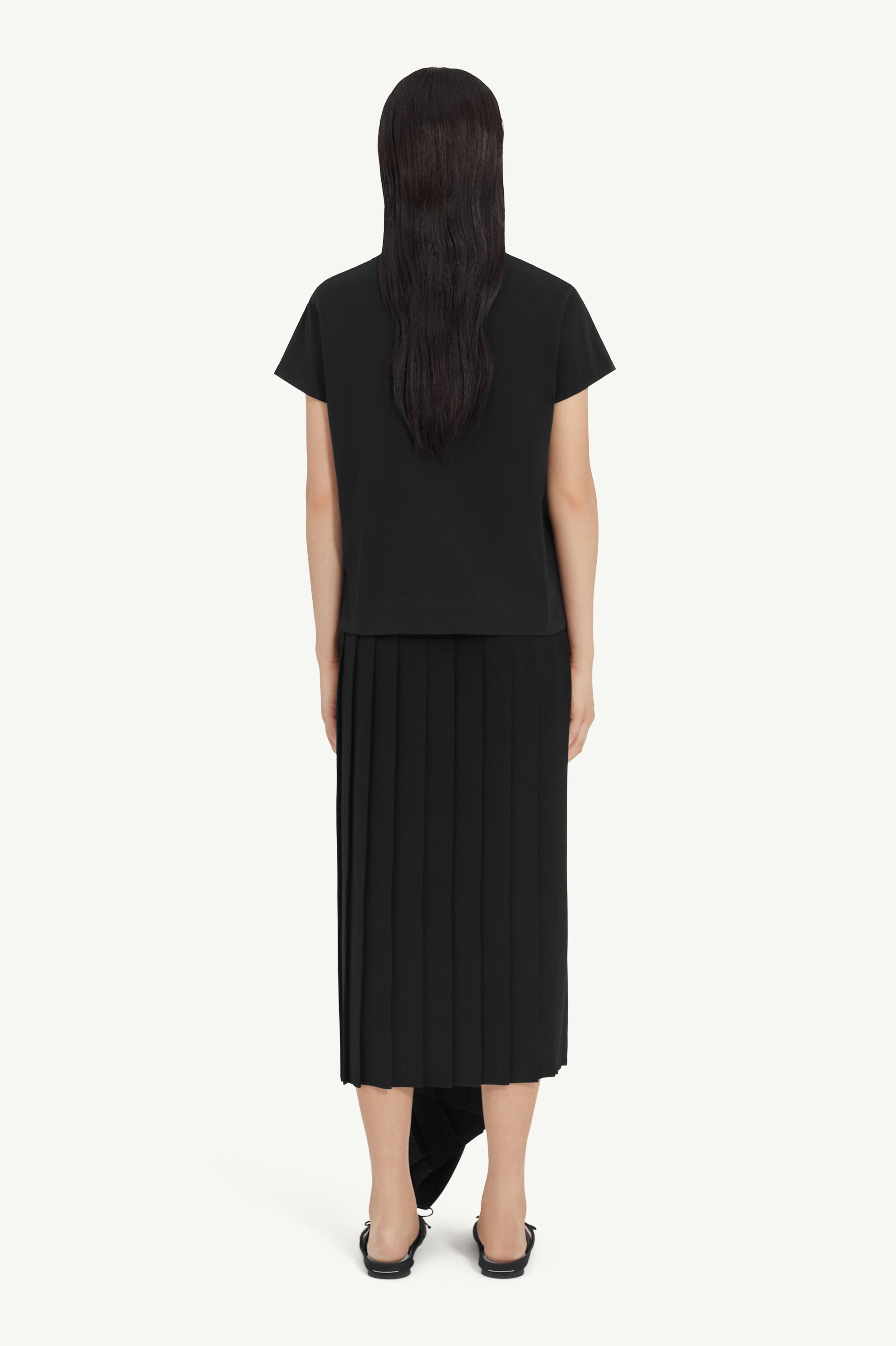 Black Numeric Cotton Jersey T-shirt | MM6 Official