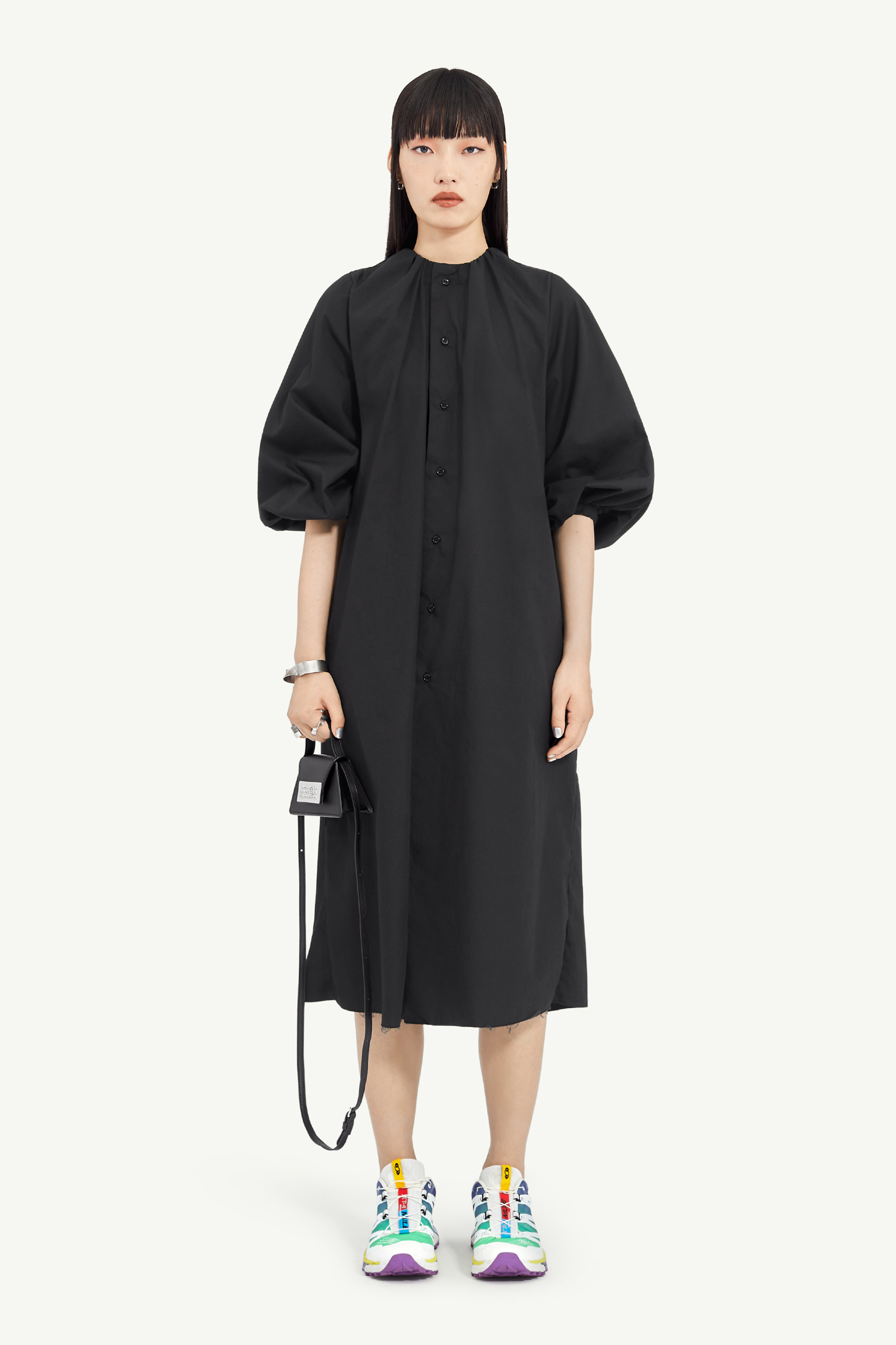 Cotton Poplin Midi Dress