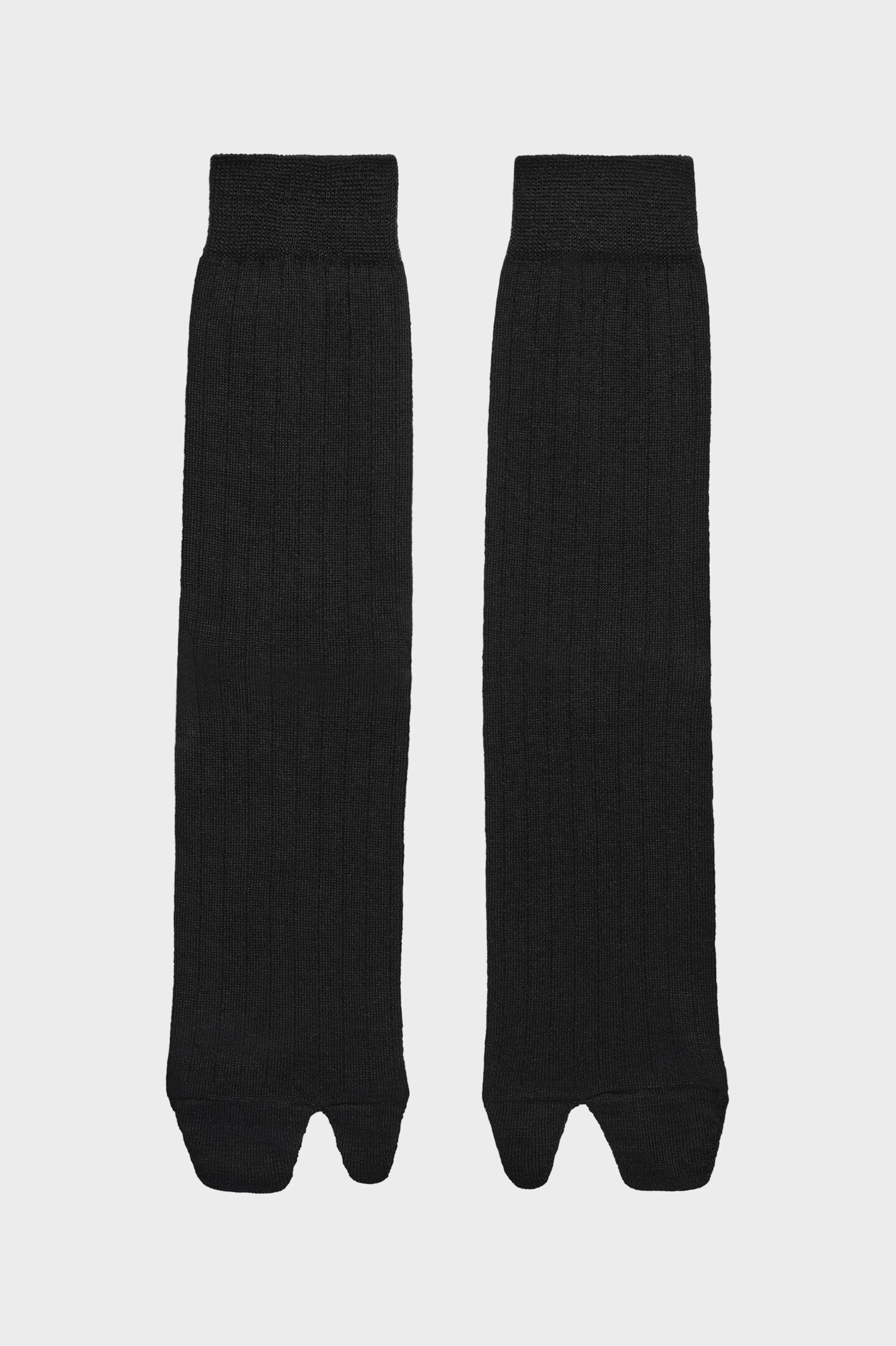 Black Wool Tabi Socks Maison Margiela