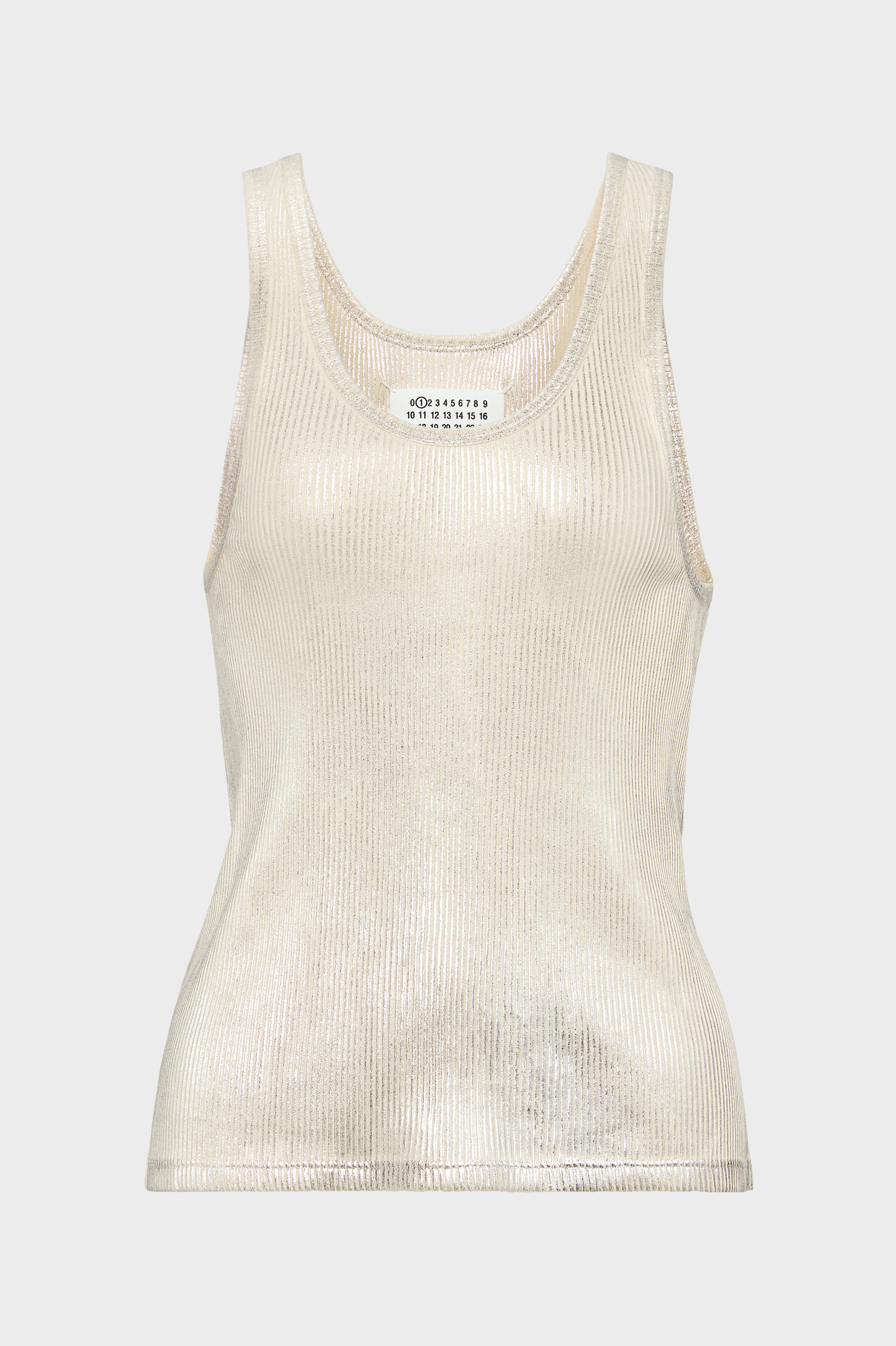 Dirty Wash Silver Print Tank Top | Maison Margiela Official