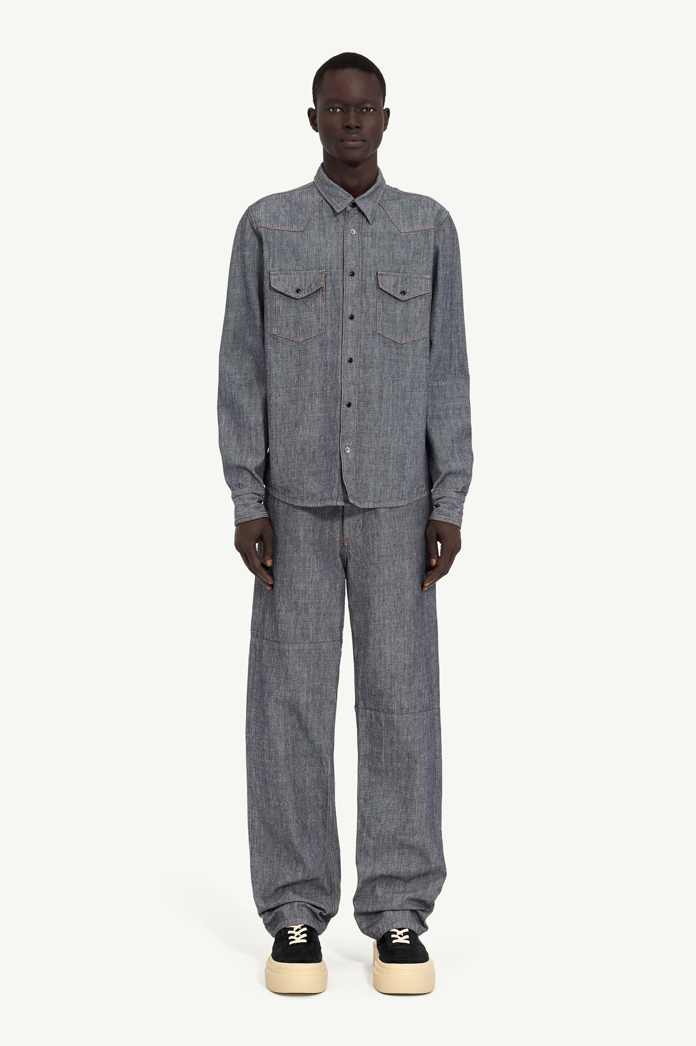 maison margiela Chemise en denim rincé
