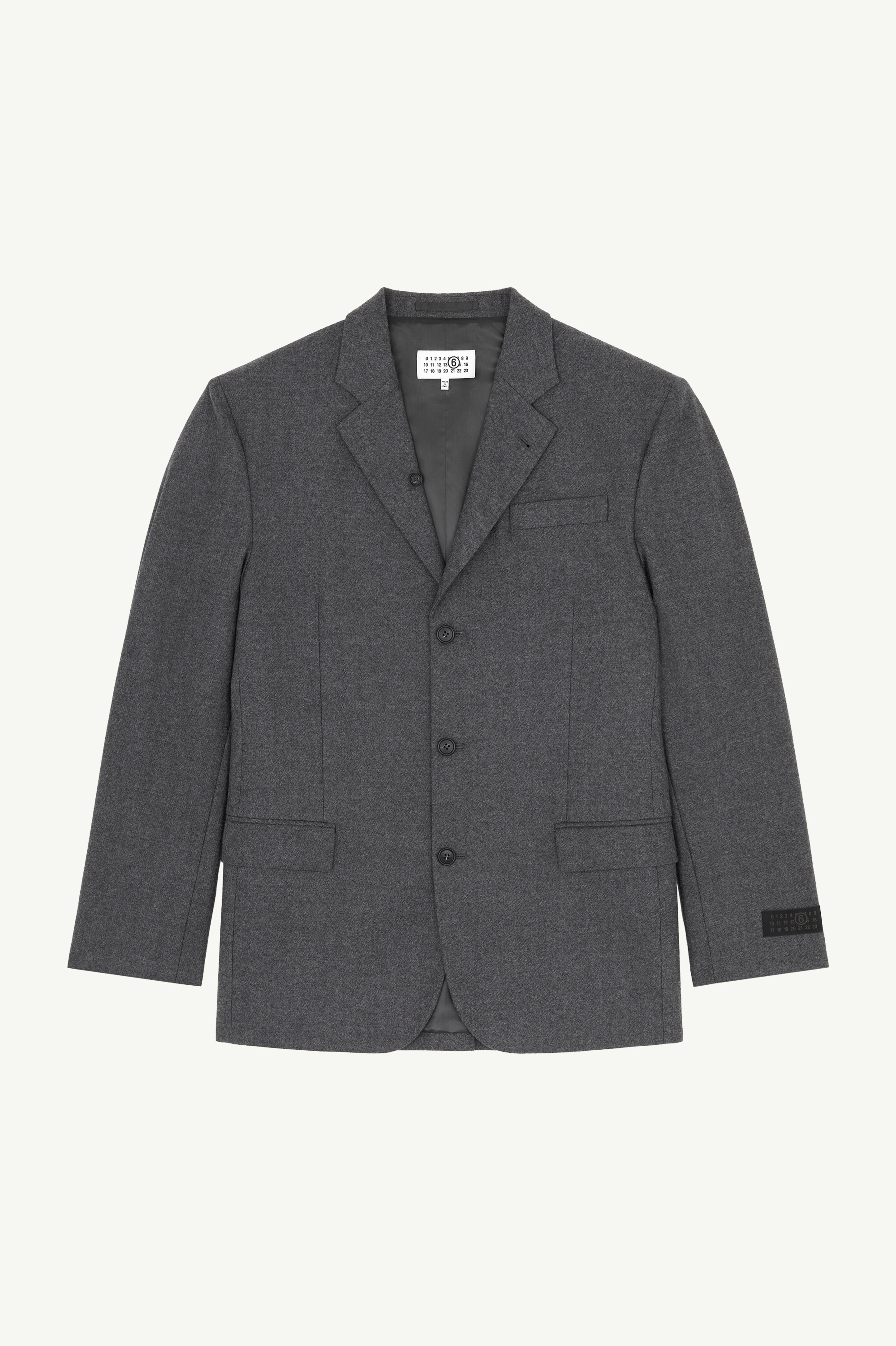 Maison Martin Margiela MM6 ウール　ジャケット　44 MM6 メゾンマルジェラ 2023年製 ウール混 ノーカラー ジャケット 44