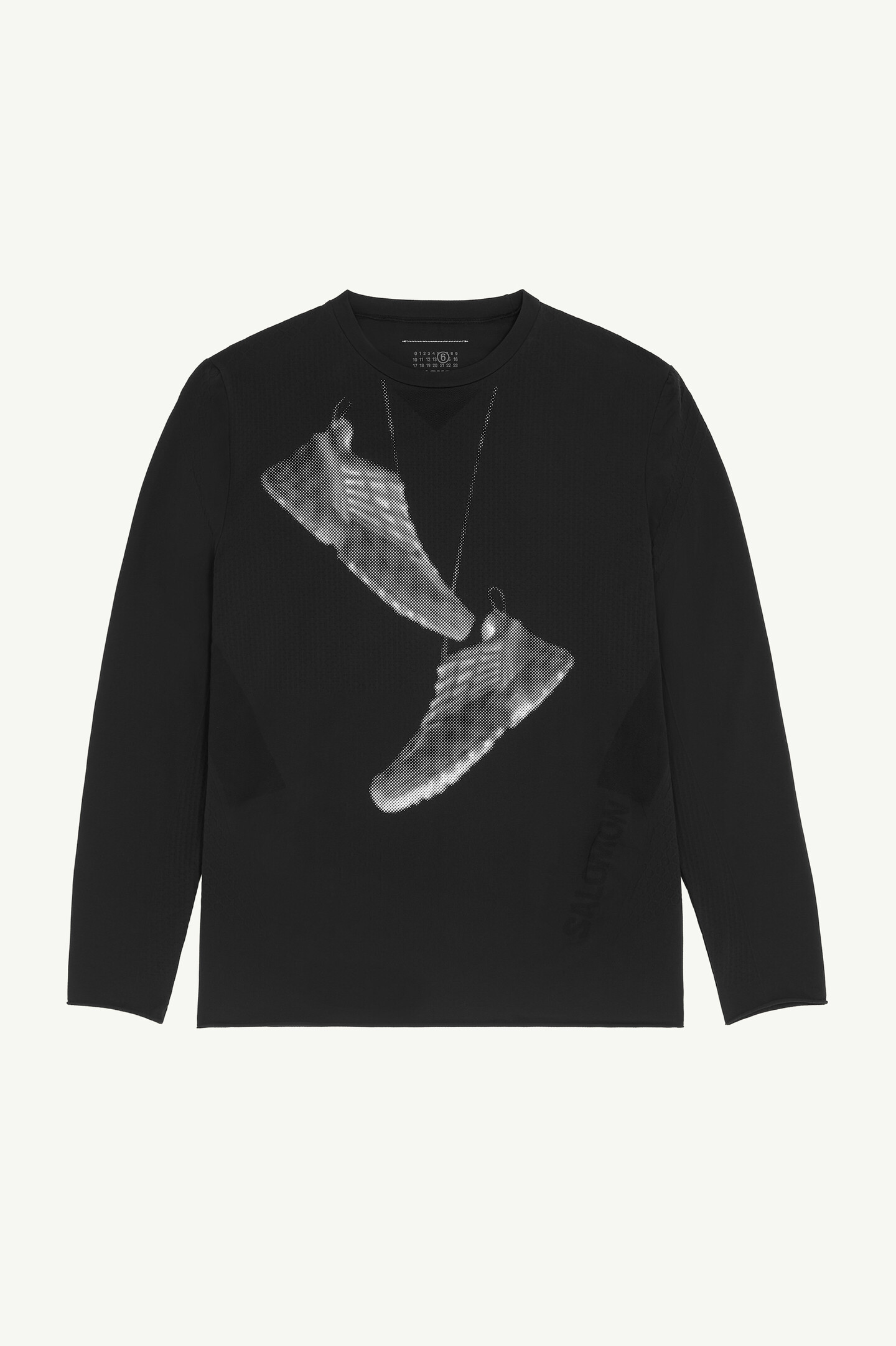 Black Crewneck Sneaker Printed T-Shirt | Maison Margiela Black Crewneck Sneaker Printed T-Shirt | Maison Margiela