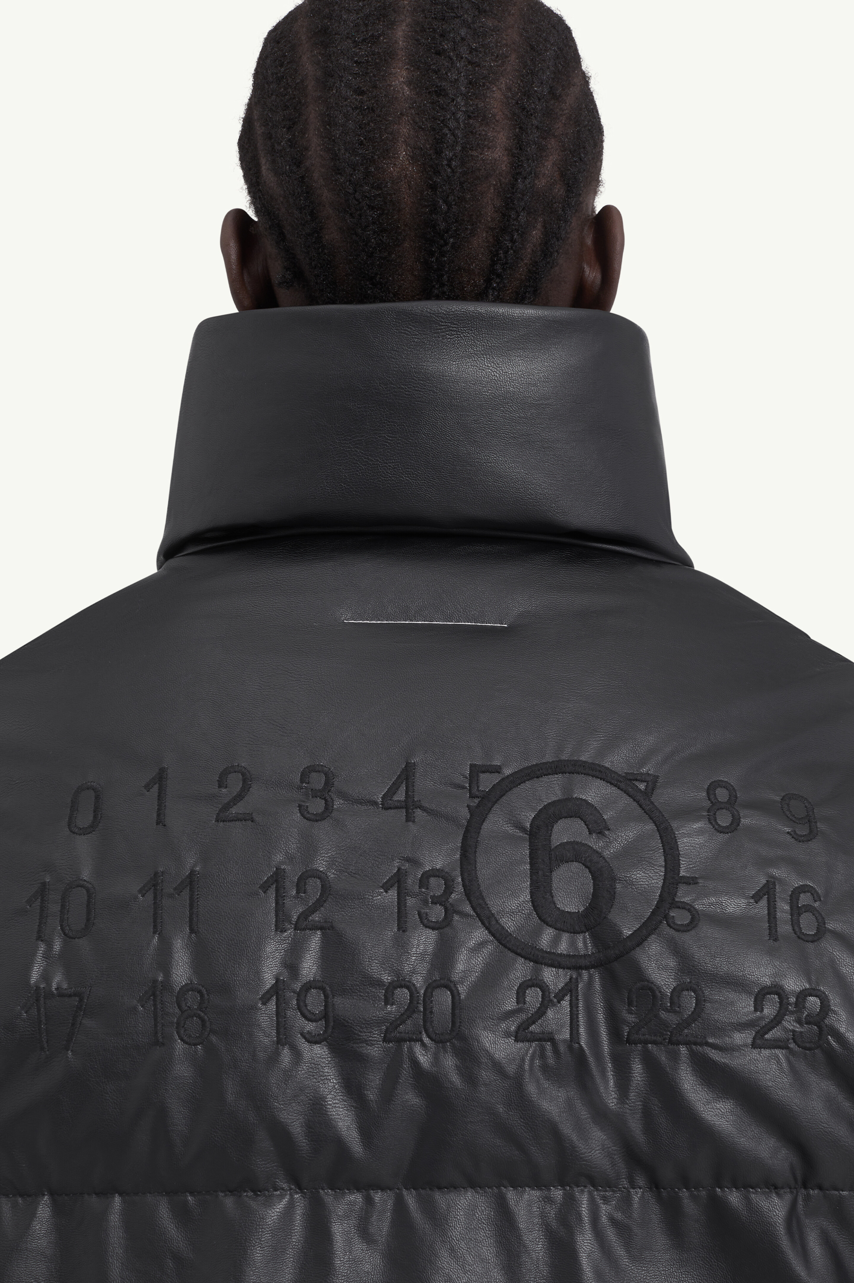 Black High-collar Puffer Jacket | MM6