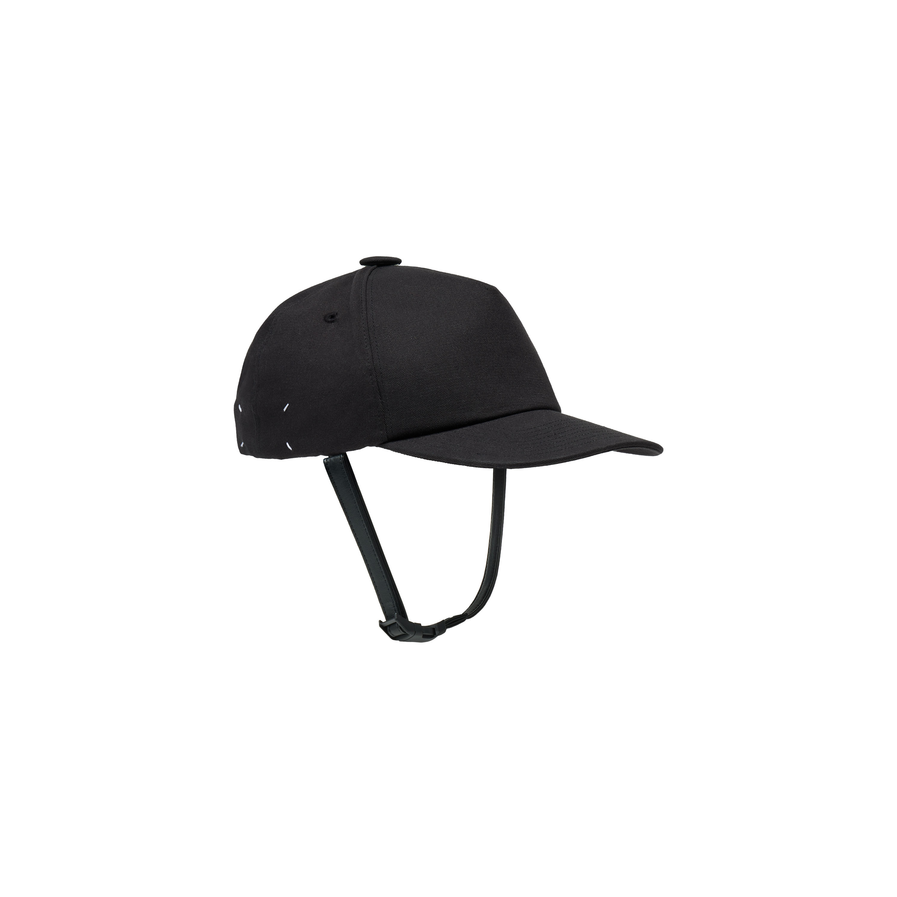 Men's Black Cotton Riding Cap | Maison Margiela