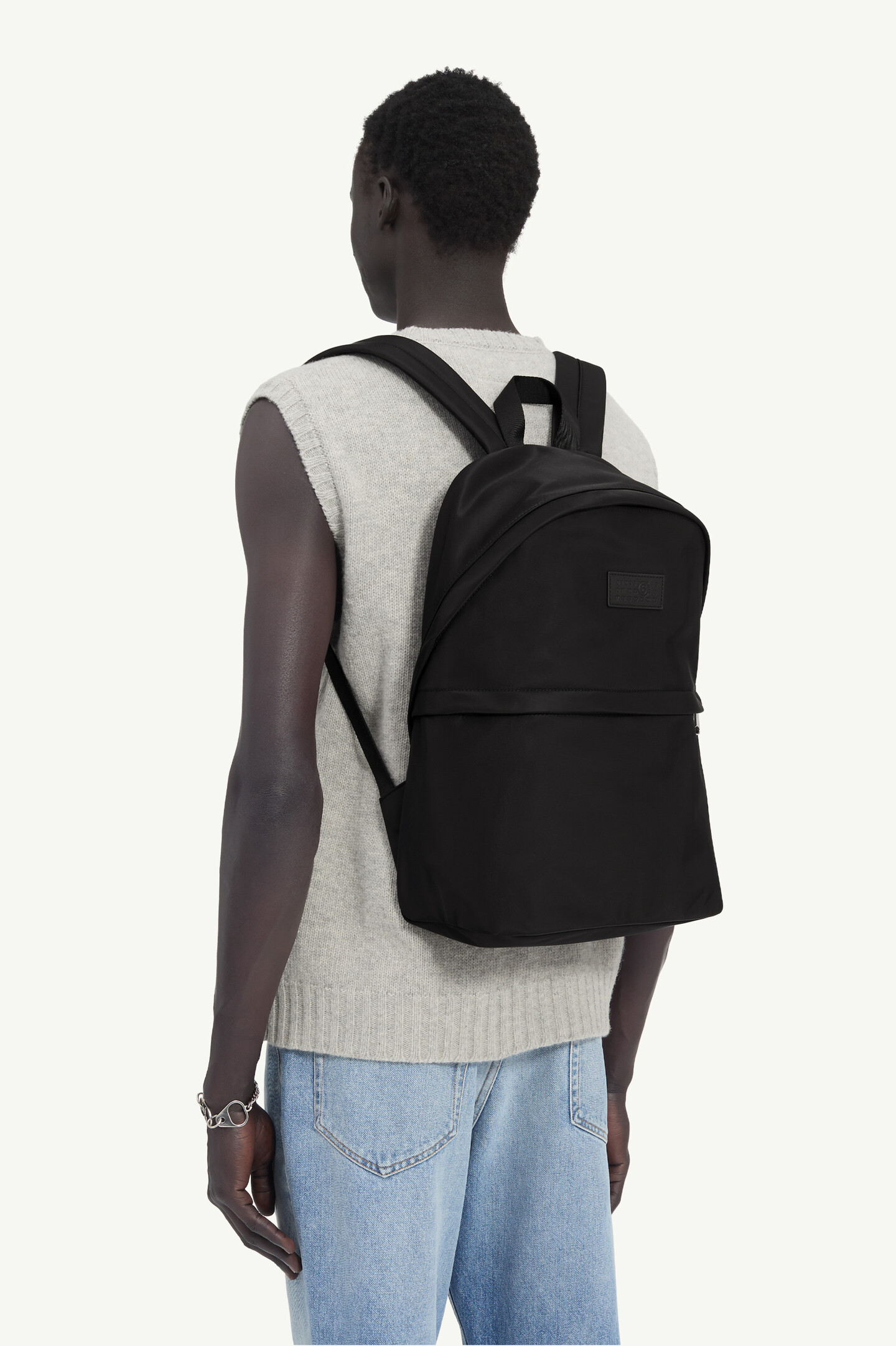 Black Nylon backpack | MM6 Official