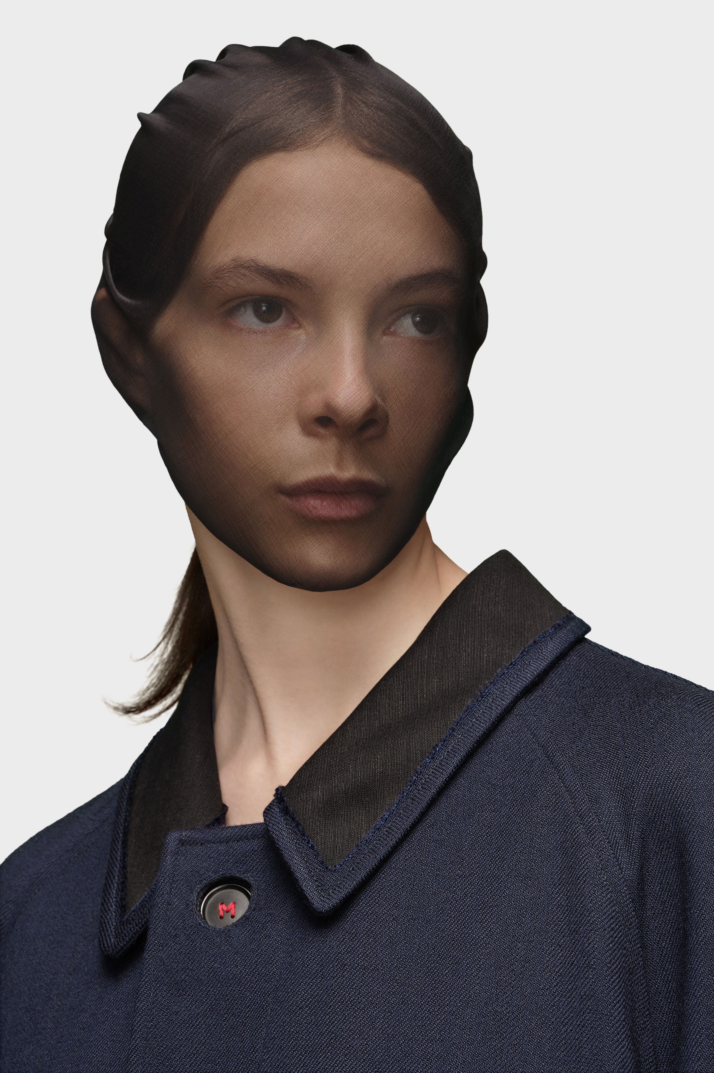 Blue Wool-Viscose Knee-Length Coat | Maison Margiela