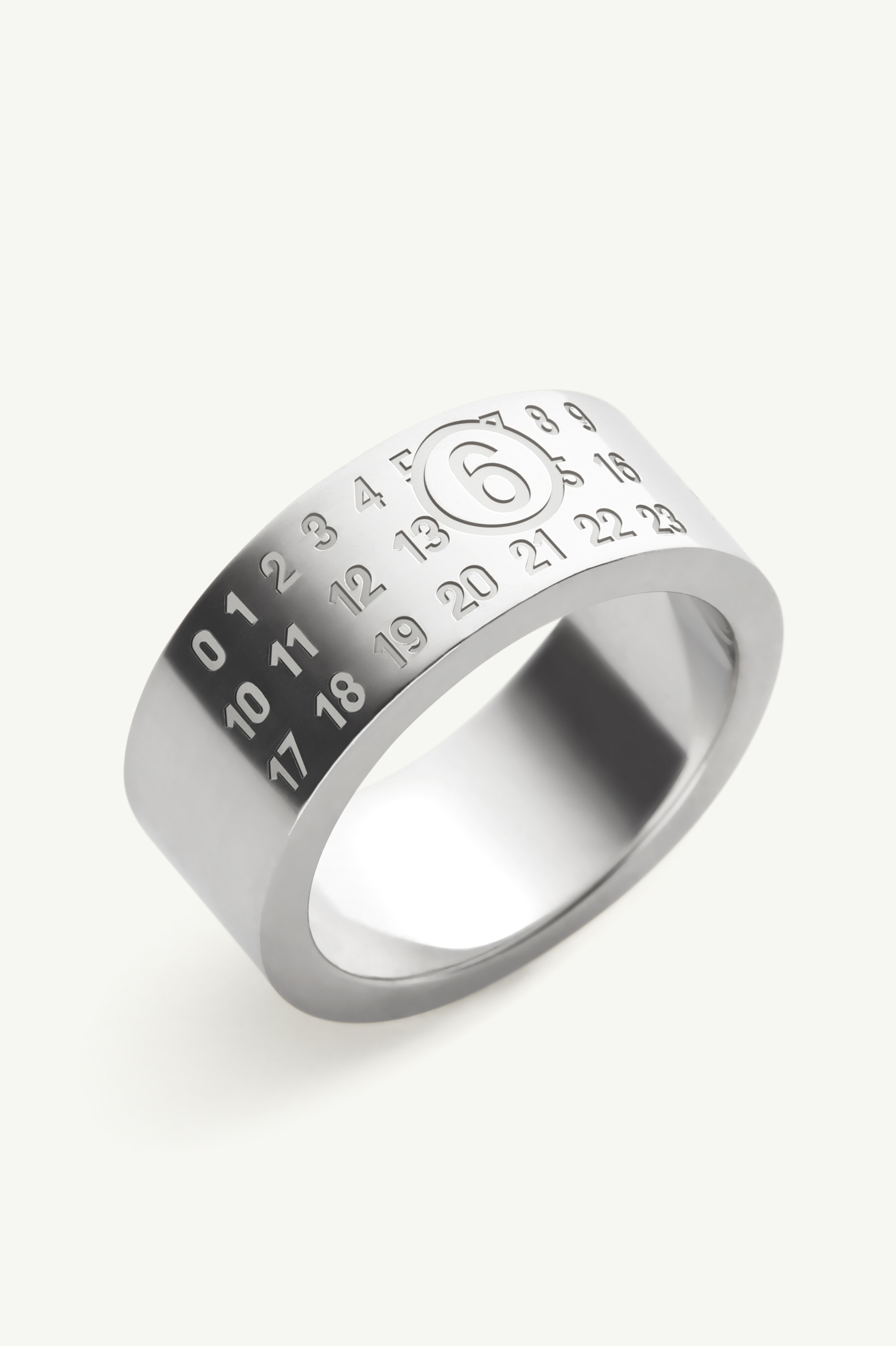 MM6 Maison Margiela 数字デザインリング 12 MM6 Maison Margiela ナンバーモチーフ リング | シルバートーン