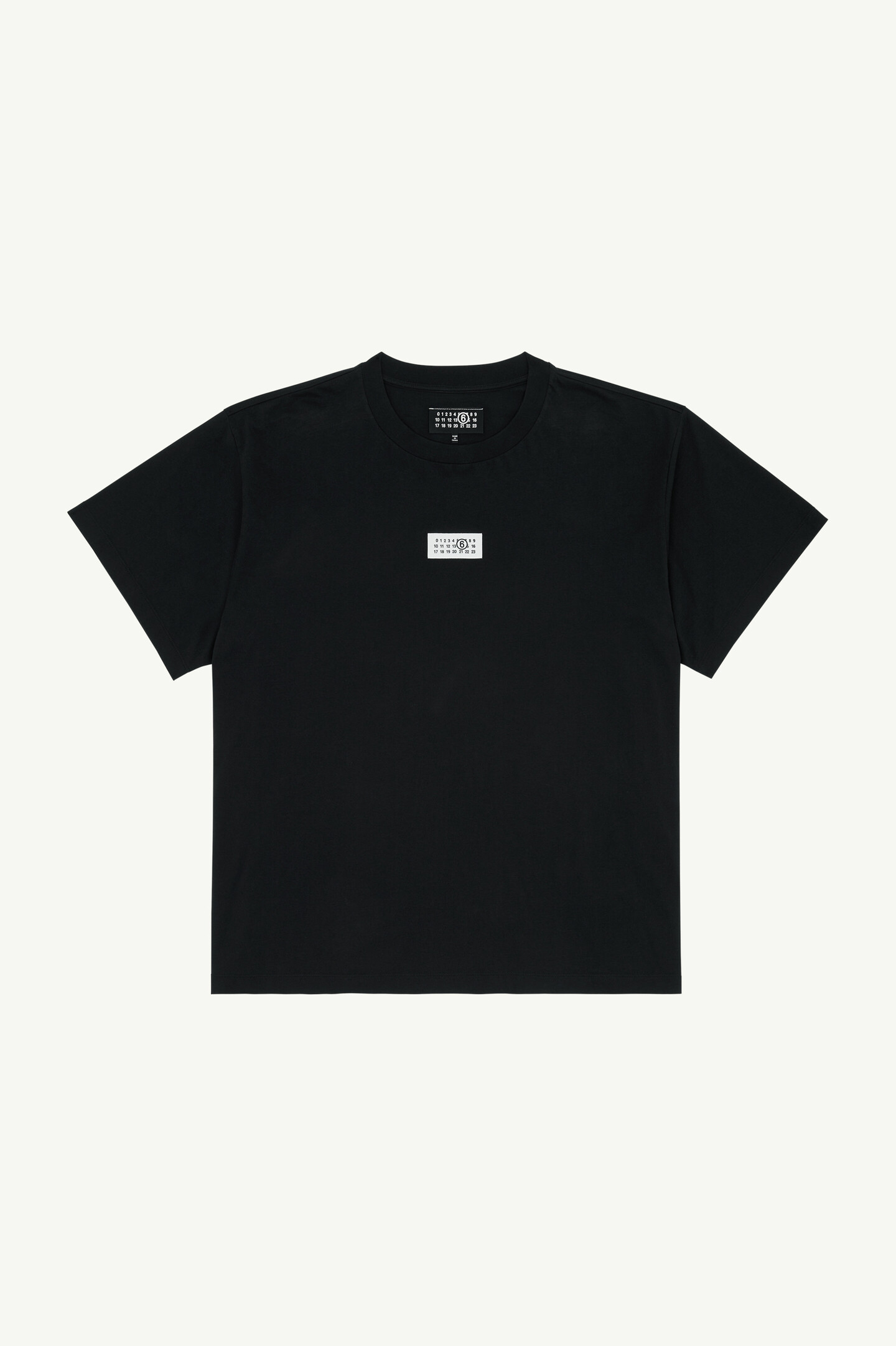 MM6 マント　Tシャツ Black Cotton T-Shirt | MM6 Official