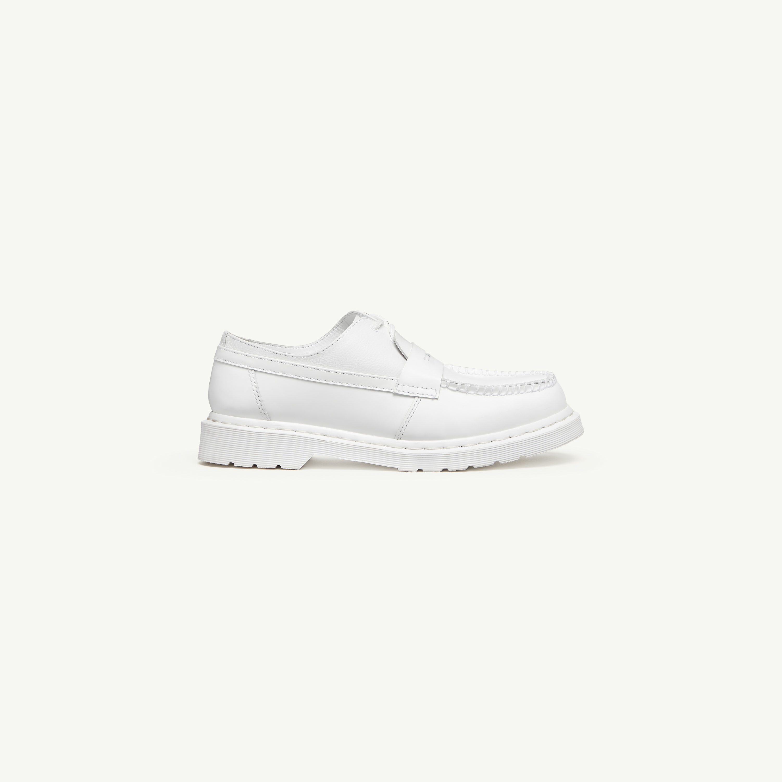 Men's White Leather Loafers MM6 x Dr. Martens | MM6